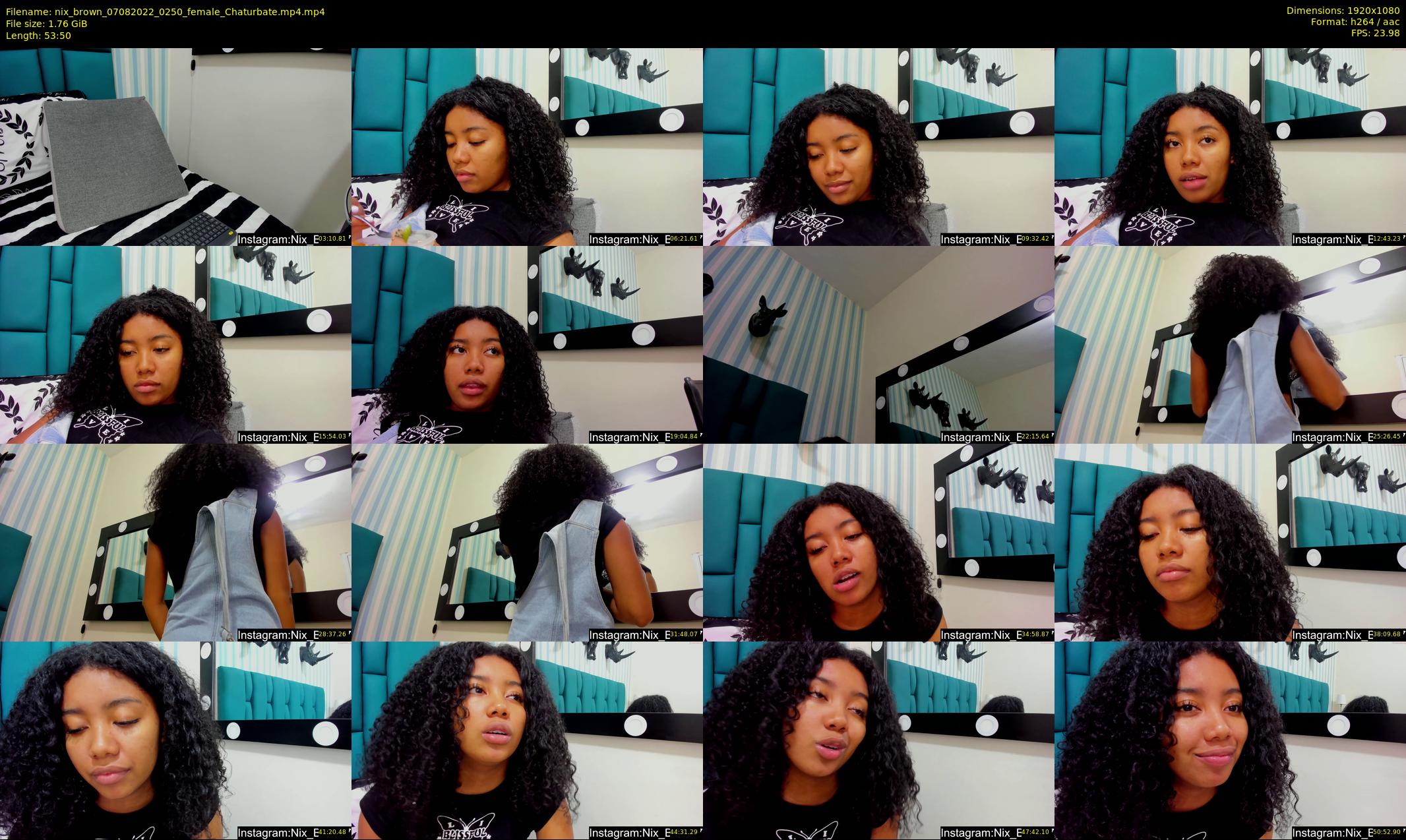 nix_brown — 54 minute Chaturbate female cam show recording, 1080p, Aug 7, 2022