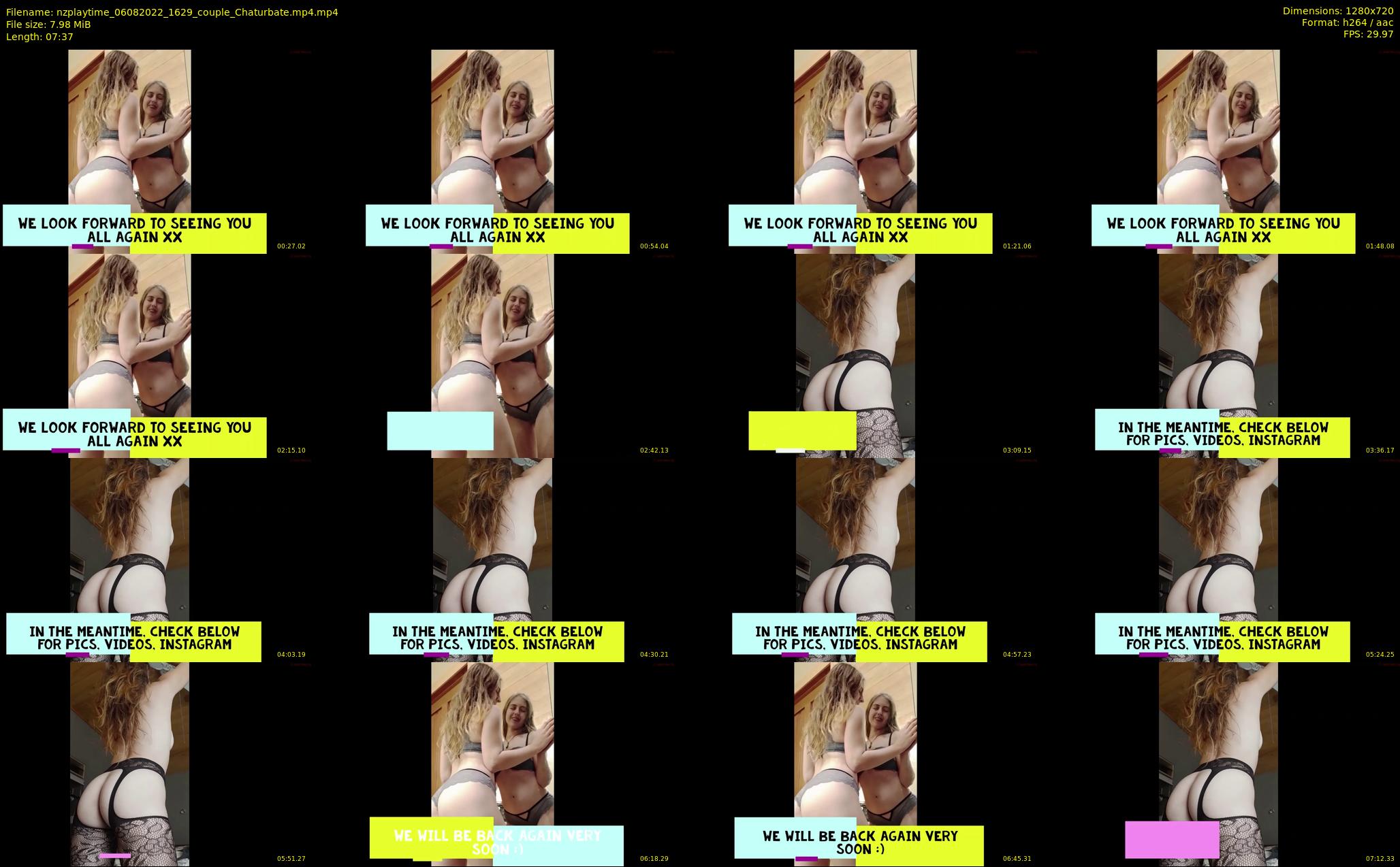 nzplaytime — 8 minute Chaturbate couple cam show recording, 720p, Aug 6, 2022