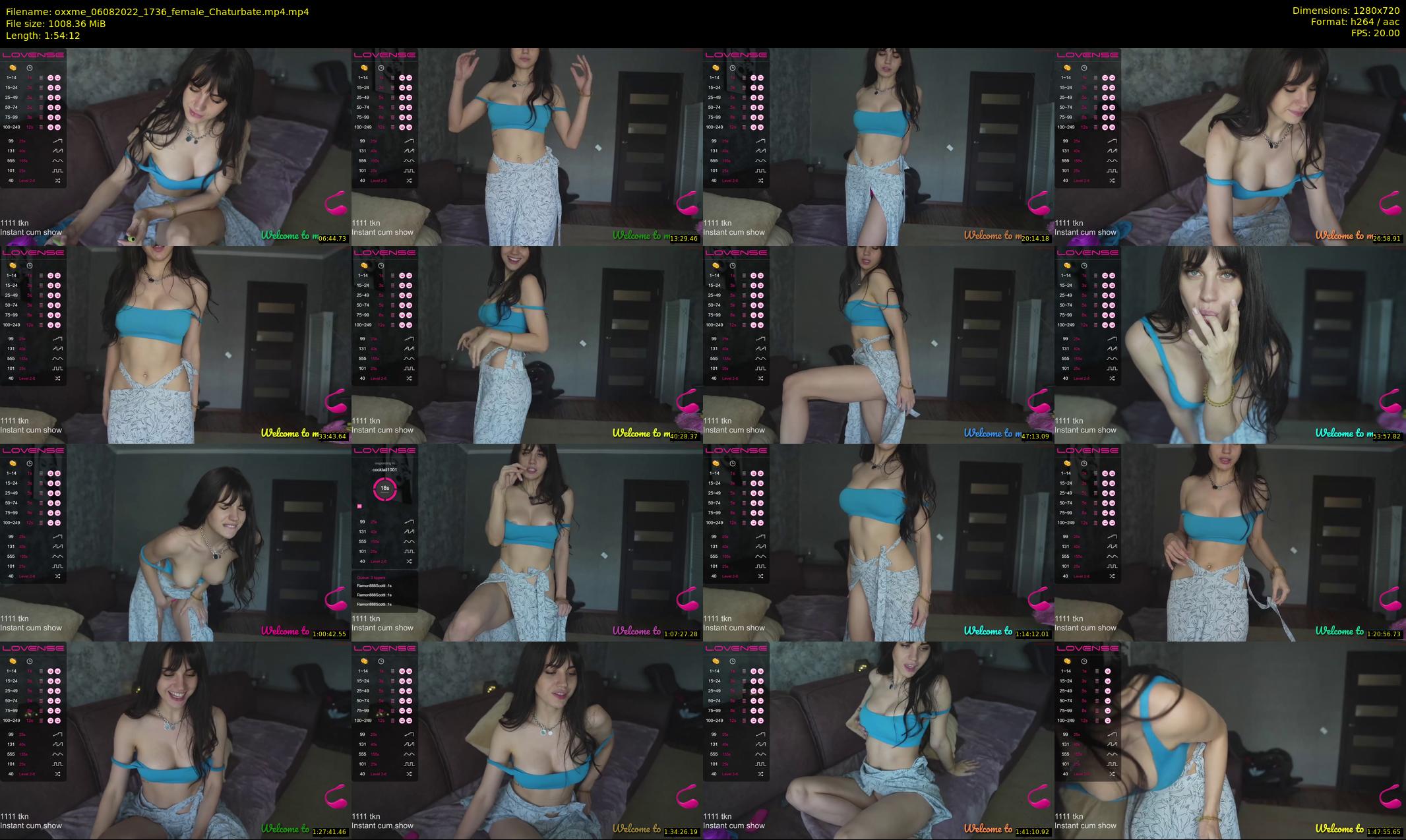 oxxme — 115 minute Chaturbate female cam show recording, 720p, Aug 6, 2022