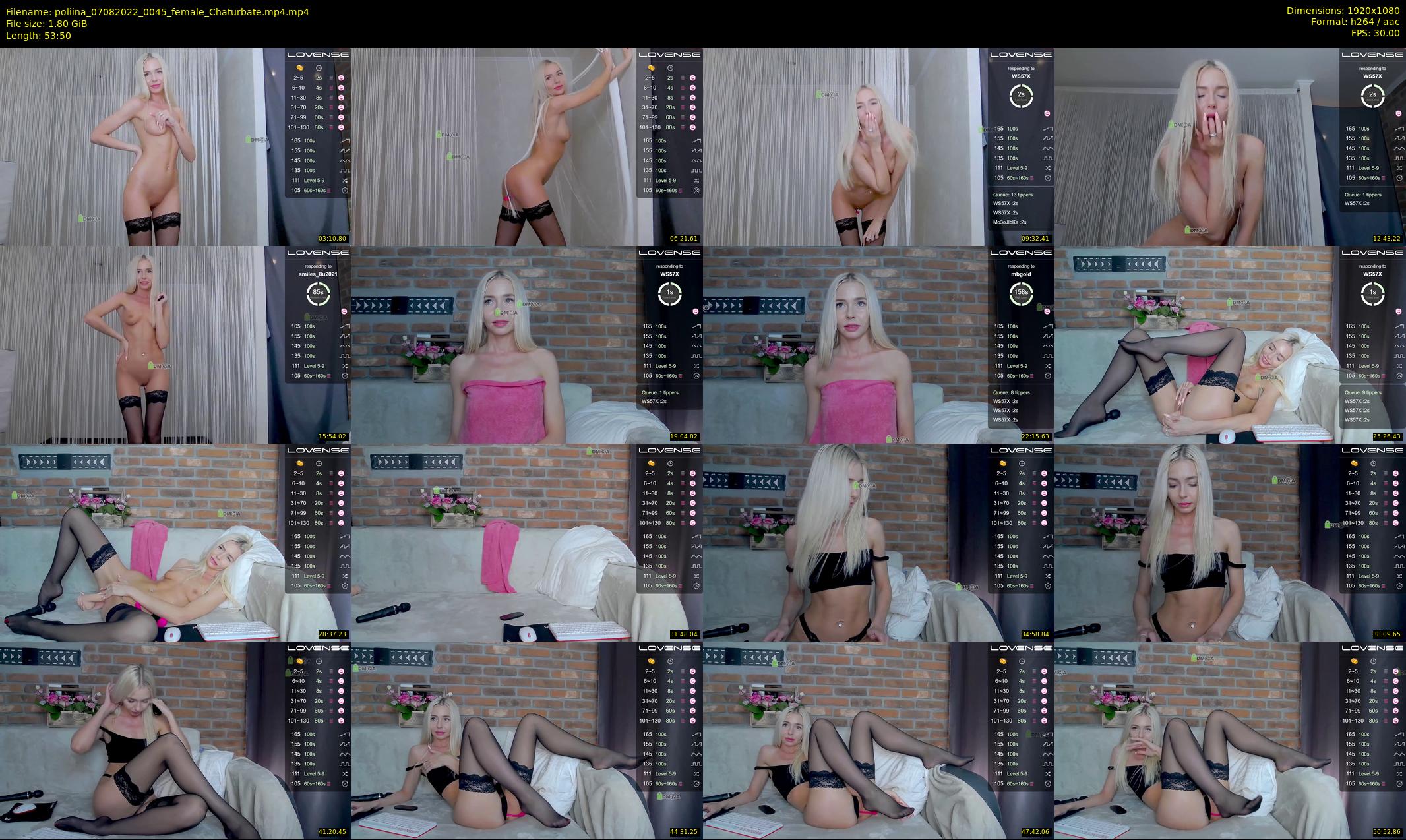 poliina — 54 minute Chaturbate female cam show recording, 1080p, Aug 7, 2022