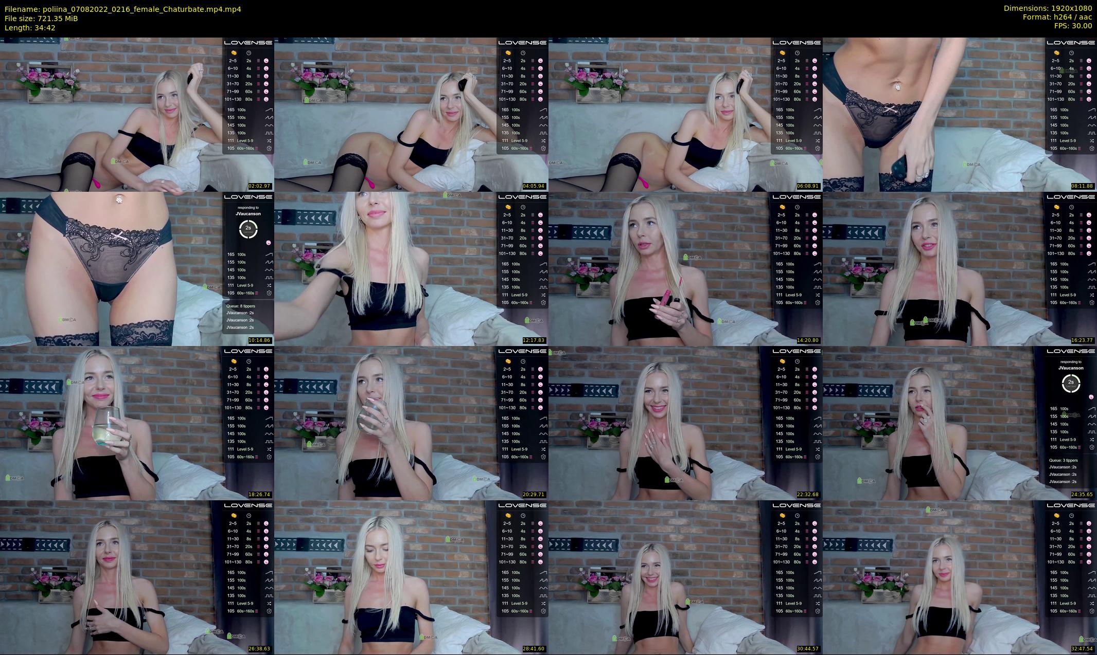 poliina — 35 minute Chaturbate female cam show recording, 1080p, Aug 7, 2022