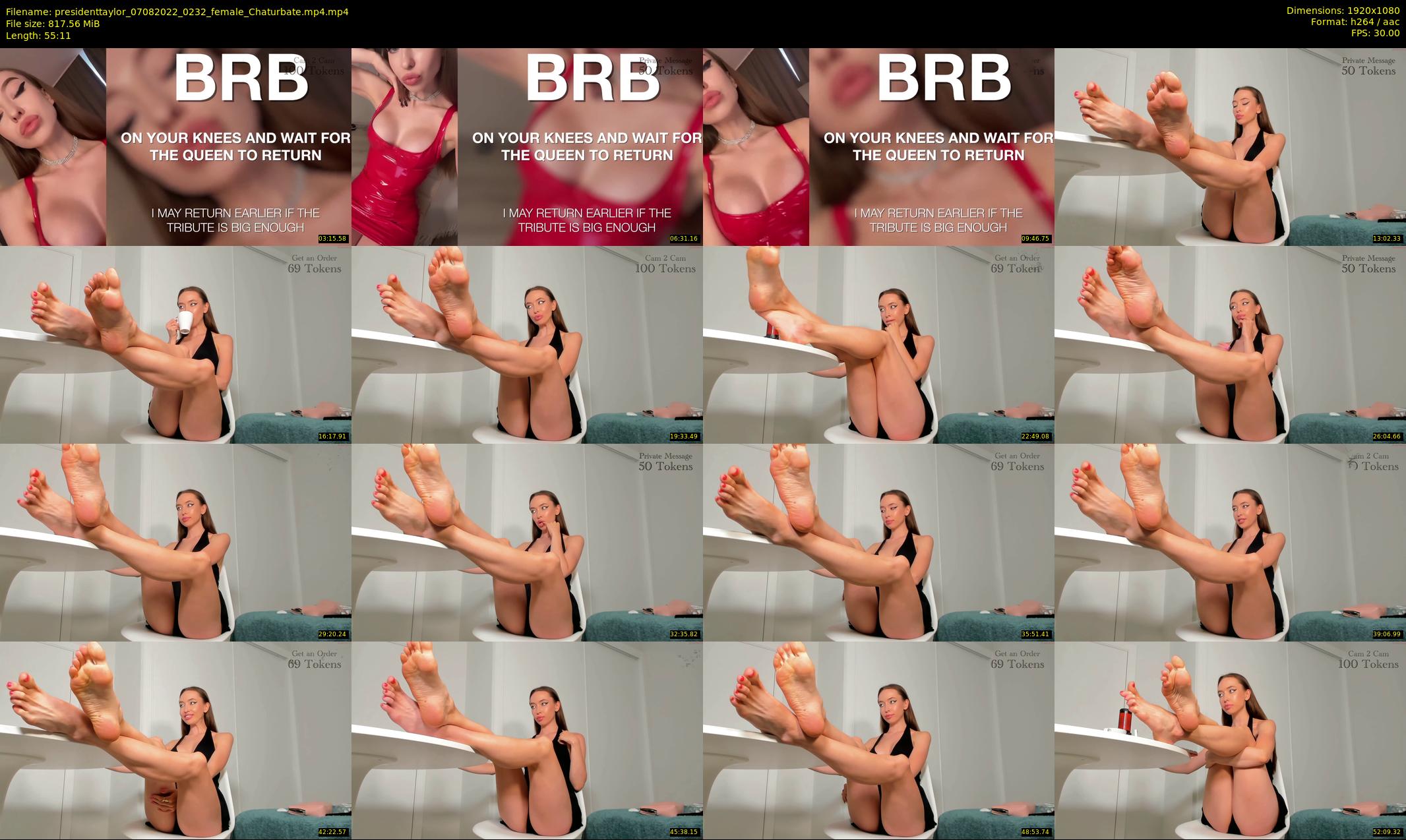 presidenttaylor — 56 minute Chaturbate female cam show recording, 1080p, Aug 7, 2022