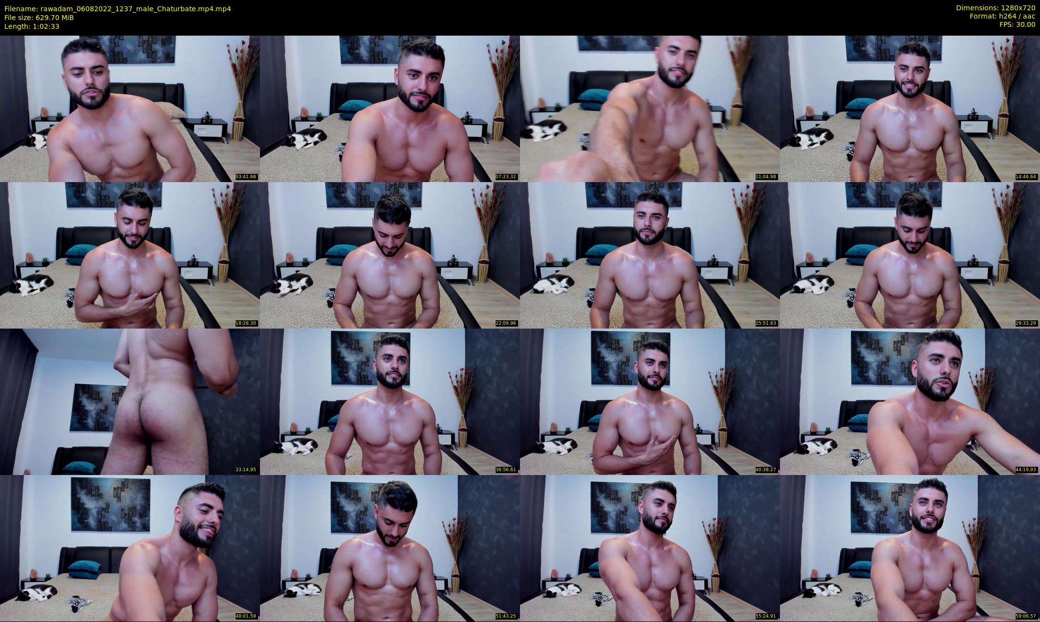 rawadam — 63 minute Chaturbate male cam show recording, 720p, Aug 6, 2022