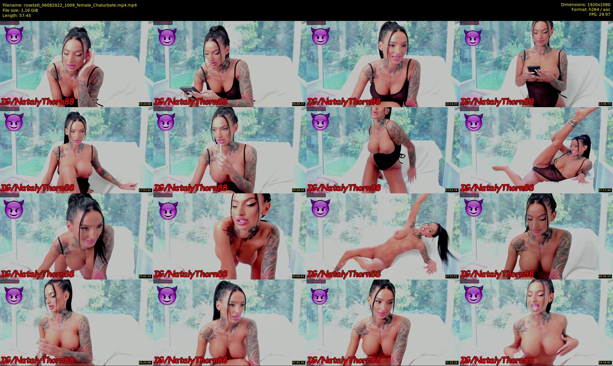 rosetatt — 58 minute Chaturbate female cam show recording, 1080p, Aug 6, 2022