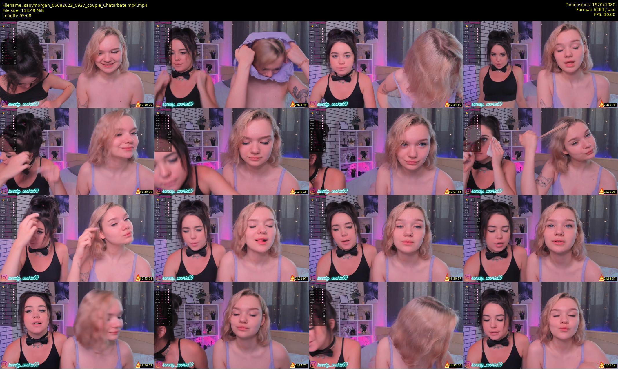 sanymorgan — 6 minute Chaturbate couple cam show recording, 1080p, Aug 6, 2022
