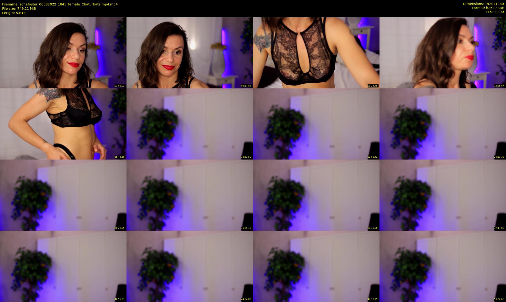 sofiafoster — 54 minute Chaturbate female cam show recording, 1080p, Aug 6, 2022
