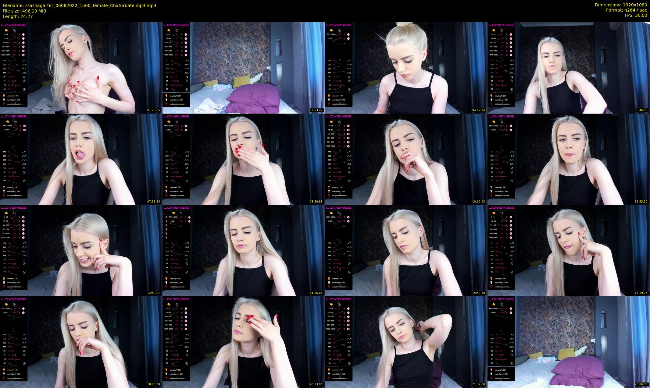 ssashagarter — 25 minute Chaturbate female cam show recording, 1080p, Aug 6, 2022