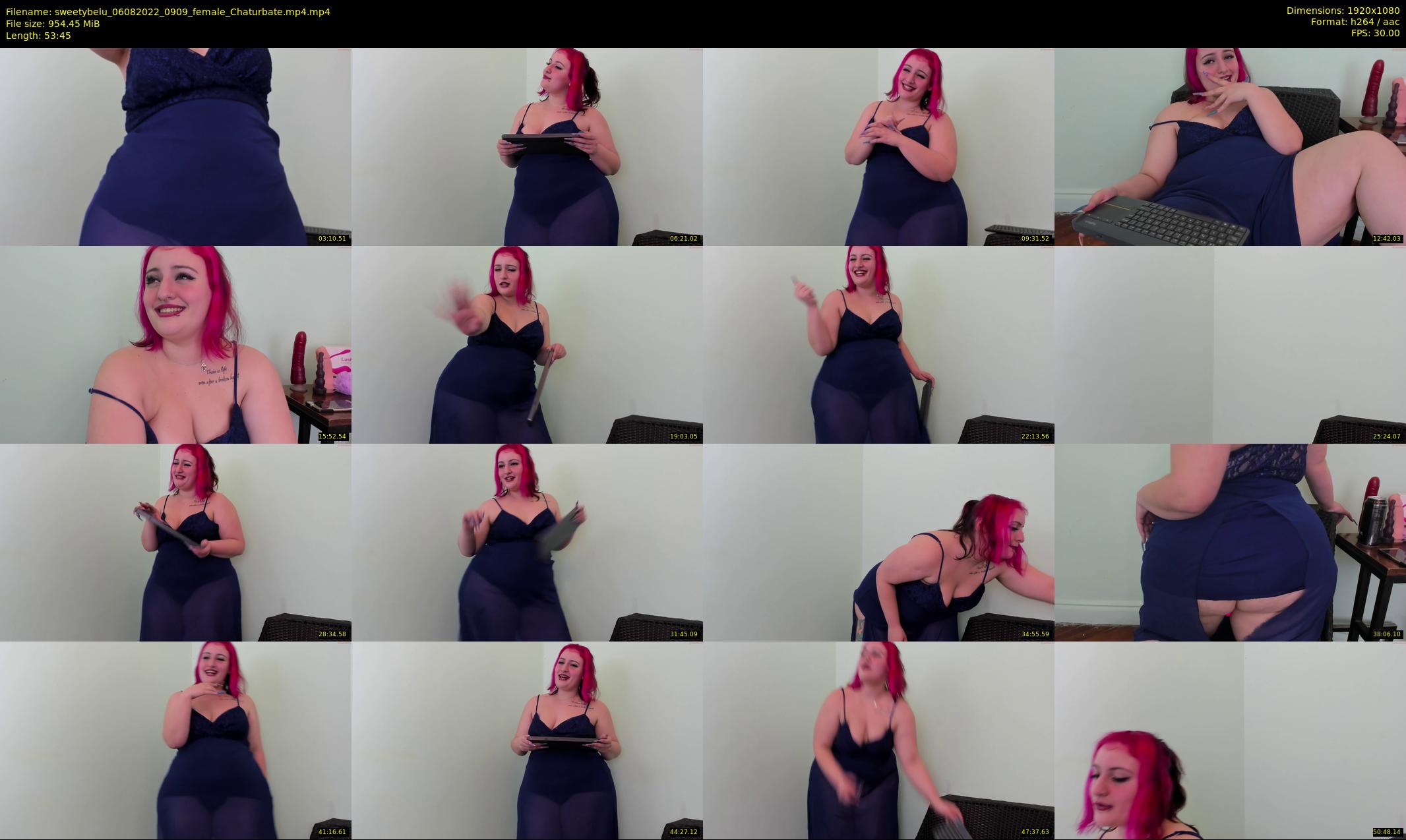 sweetybelu — 54 minute Chaturbate female cam show recording, 1080p, Aug 6, 2022