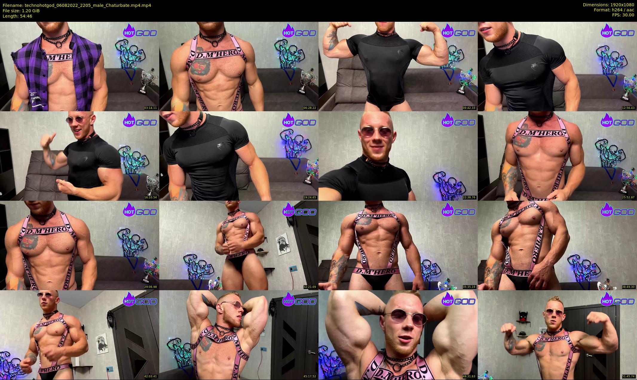 technohotgod — 55 minute Chaturbate male cam show recording, 1080p, Aug 6, 2022