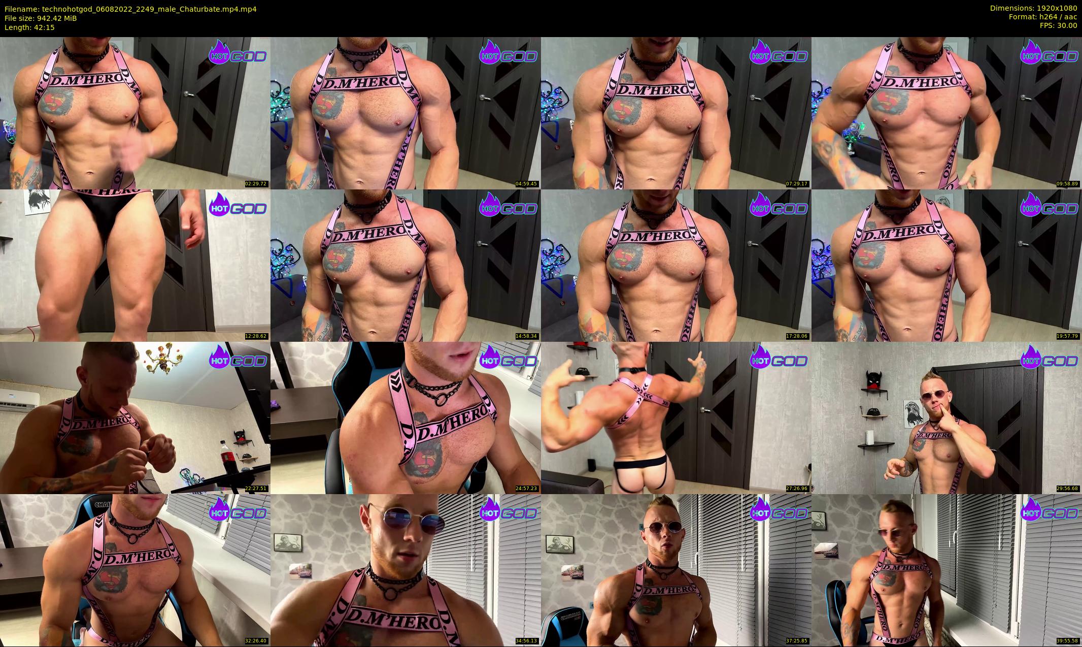technohotgod — 43 minute Chaturbate male cam show recording, 1080p, Aug 6, 2022