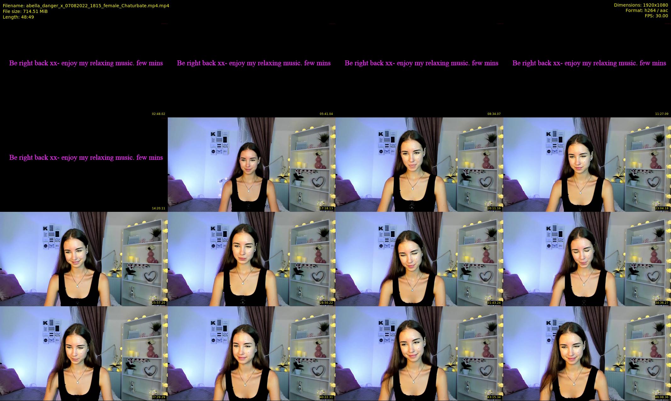 abella_danger_x — 49 minute Chaturbate female cam show recording, 1080p, Aug 7, 2022