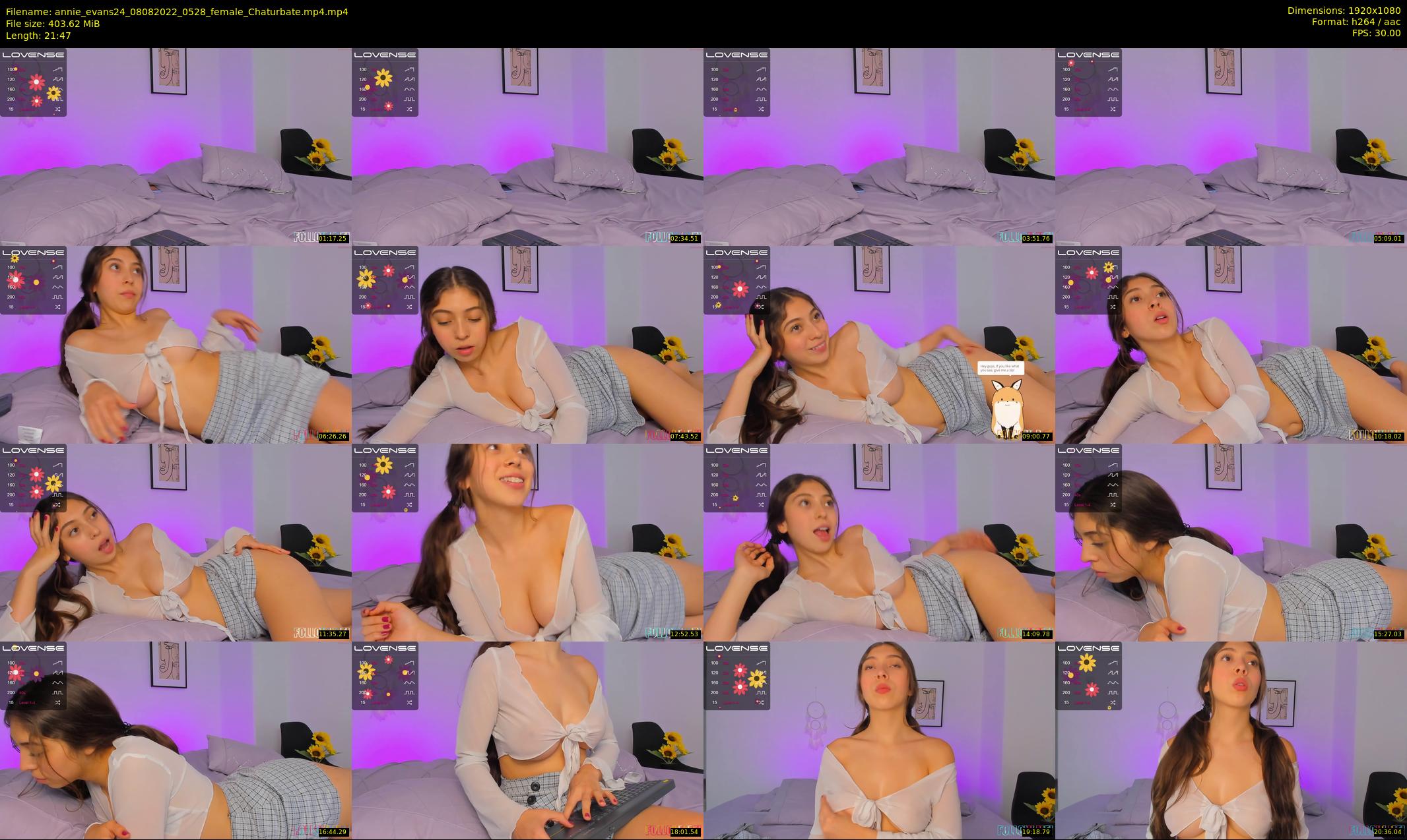 annie_evans24 — 22 minute Chaturbate female cam show recording, 1080p, Aug 8, 2022
