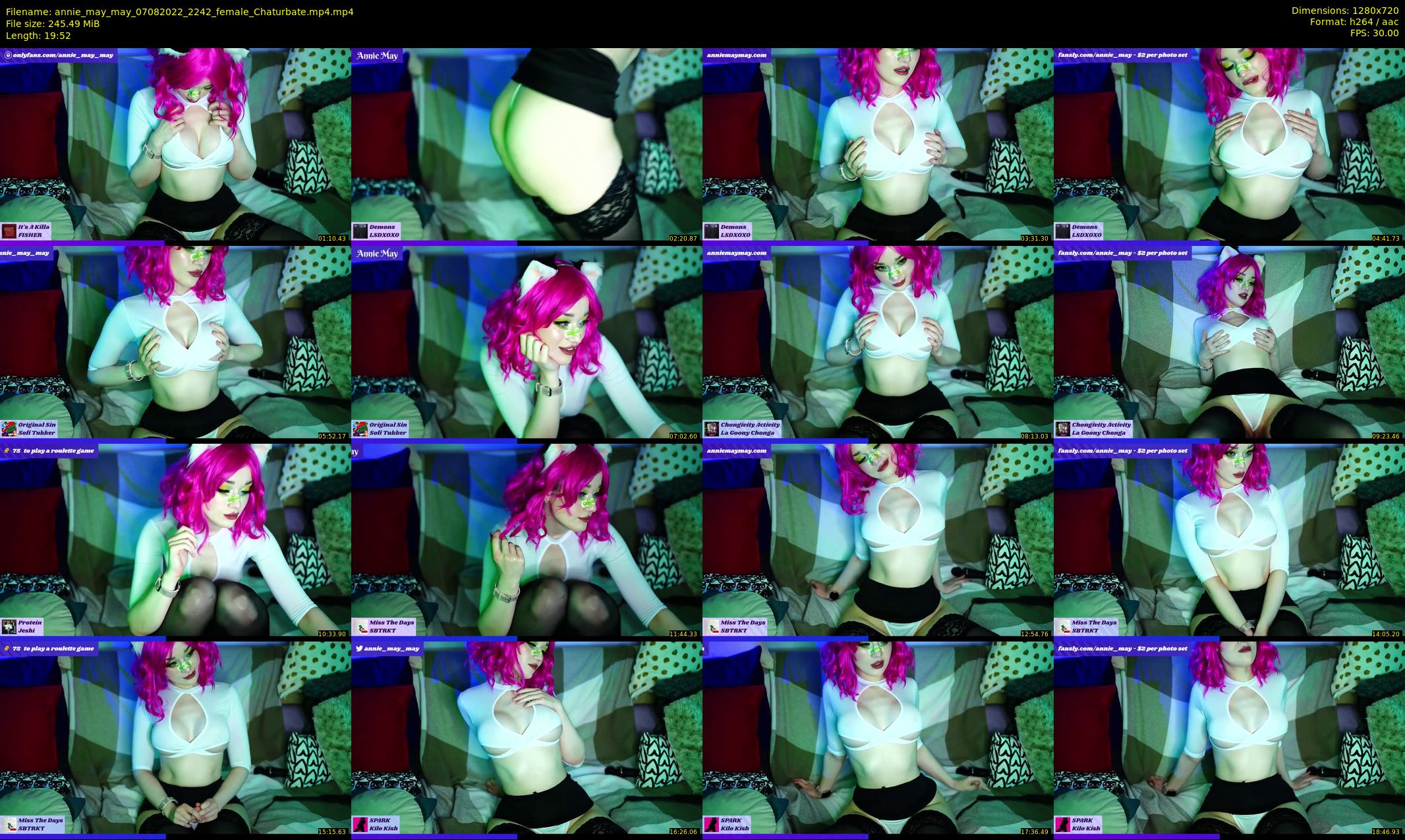 annie_may_may — 20 minute Chaturbate female cam show recording, 720p, Aug 7, 2022