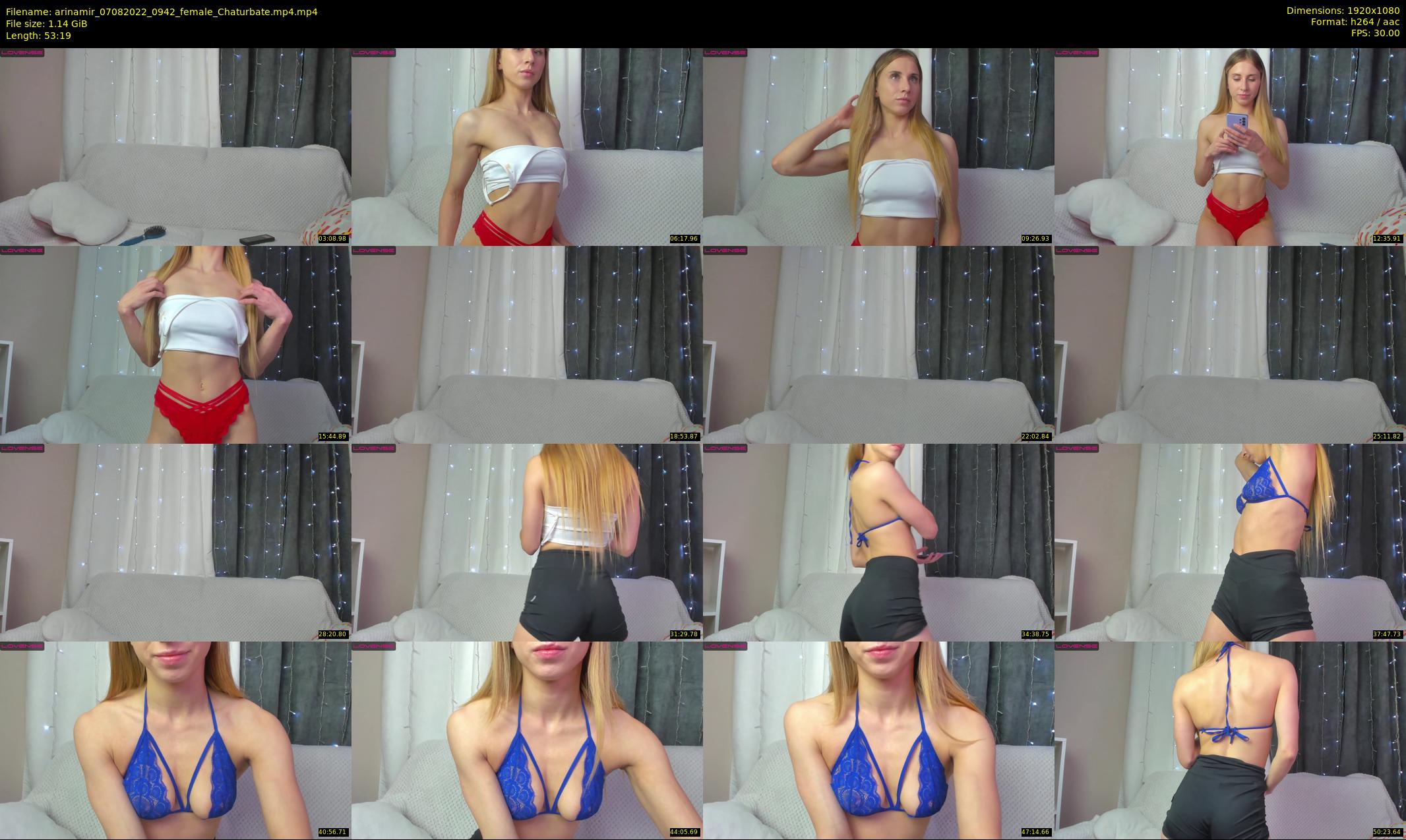 arinamir — 54 minute Chaturbate female cam show recording, 1080p, Aug 7, 2022
