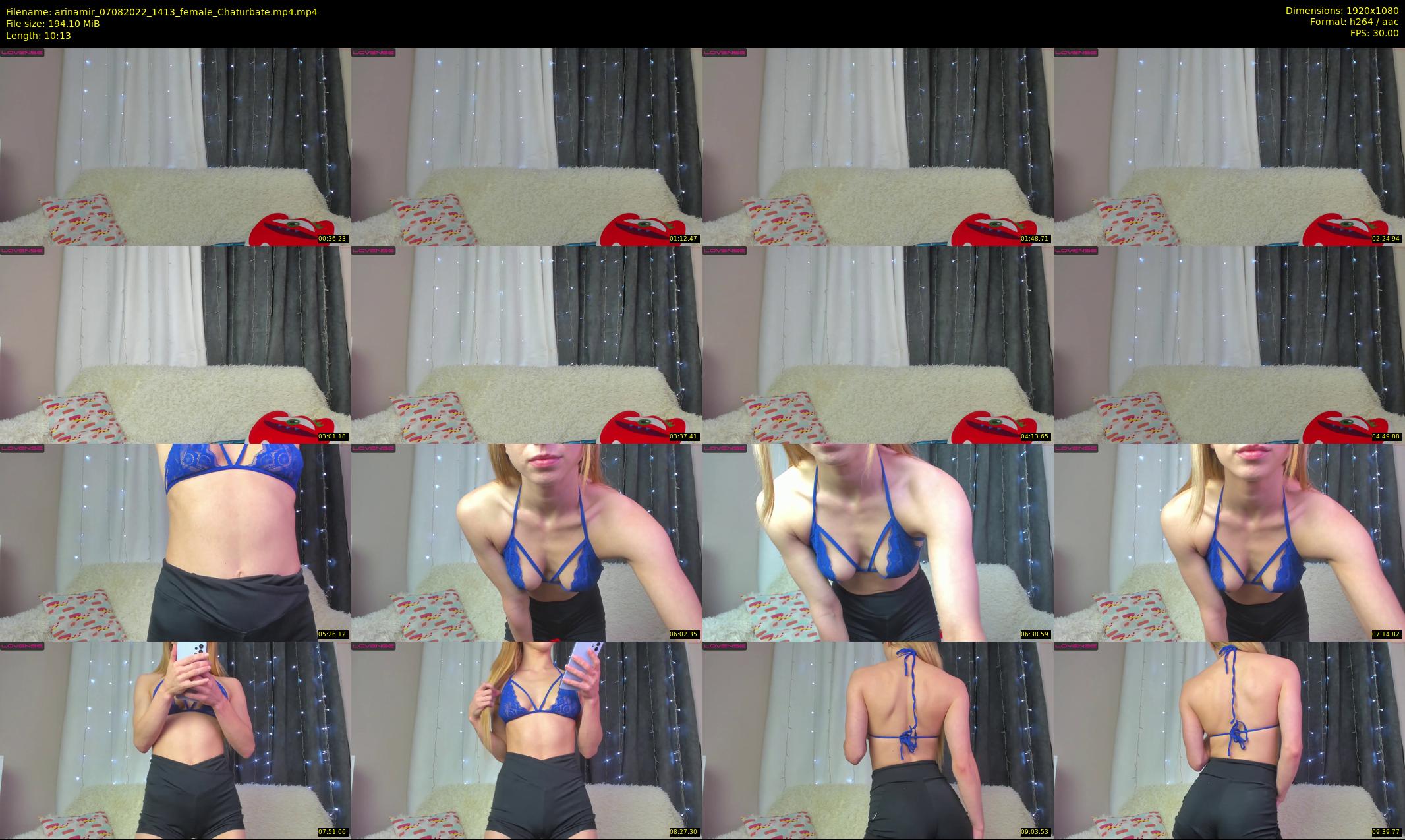 arinamir — 11 minute Chaturbate female cam show recording, 1080p, Aug 7, 2022