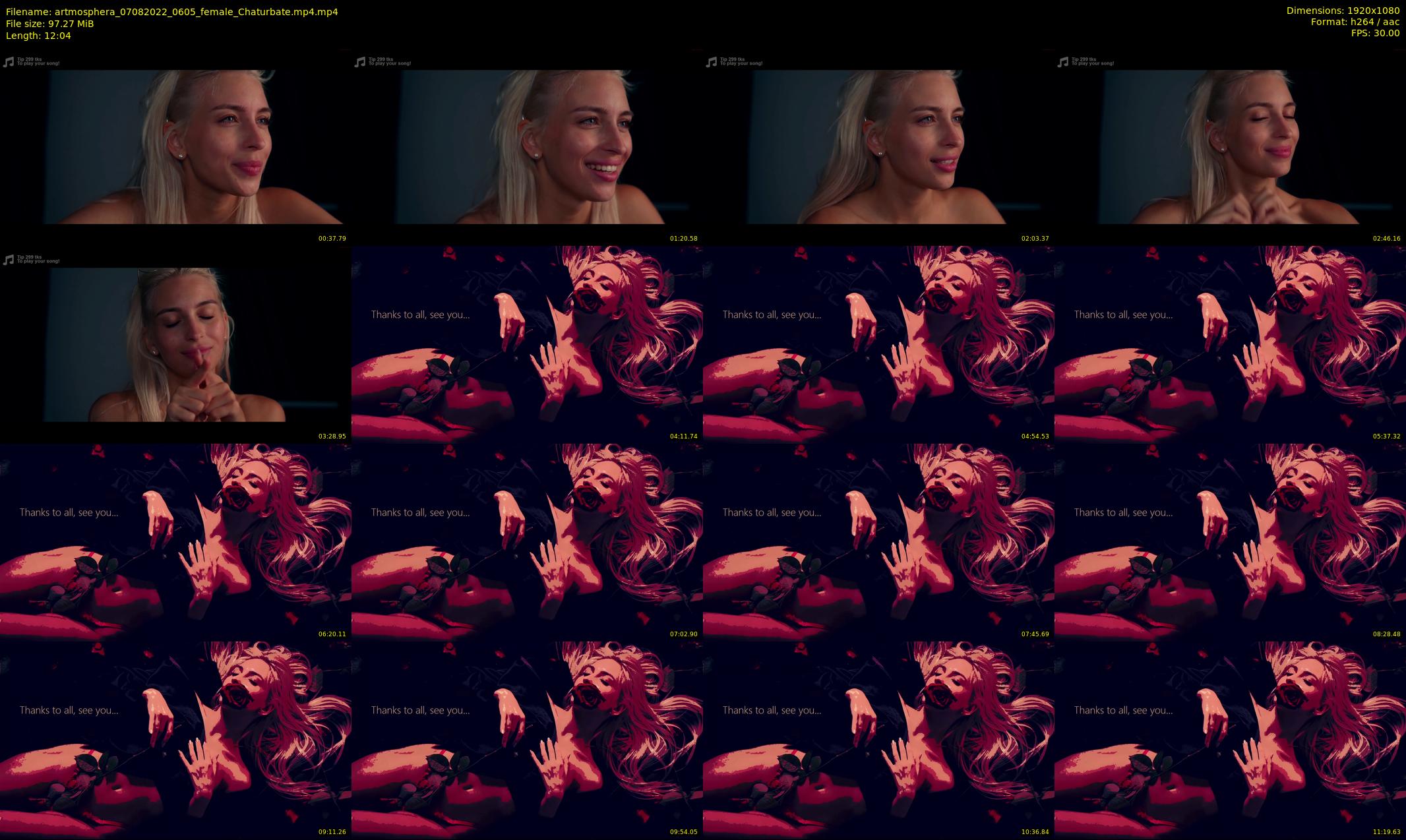 artmosphera — 13 minute Chaturbate female cam show recording, 1080p, Aug 7, 2022