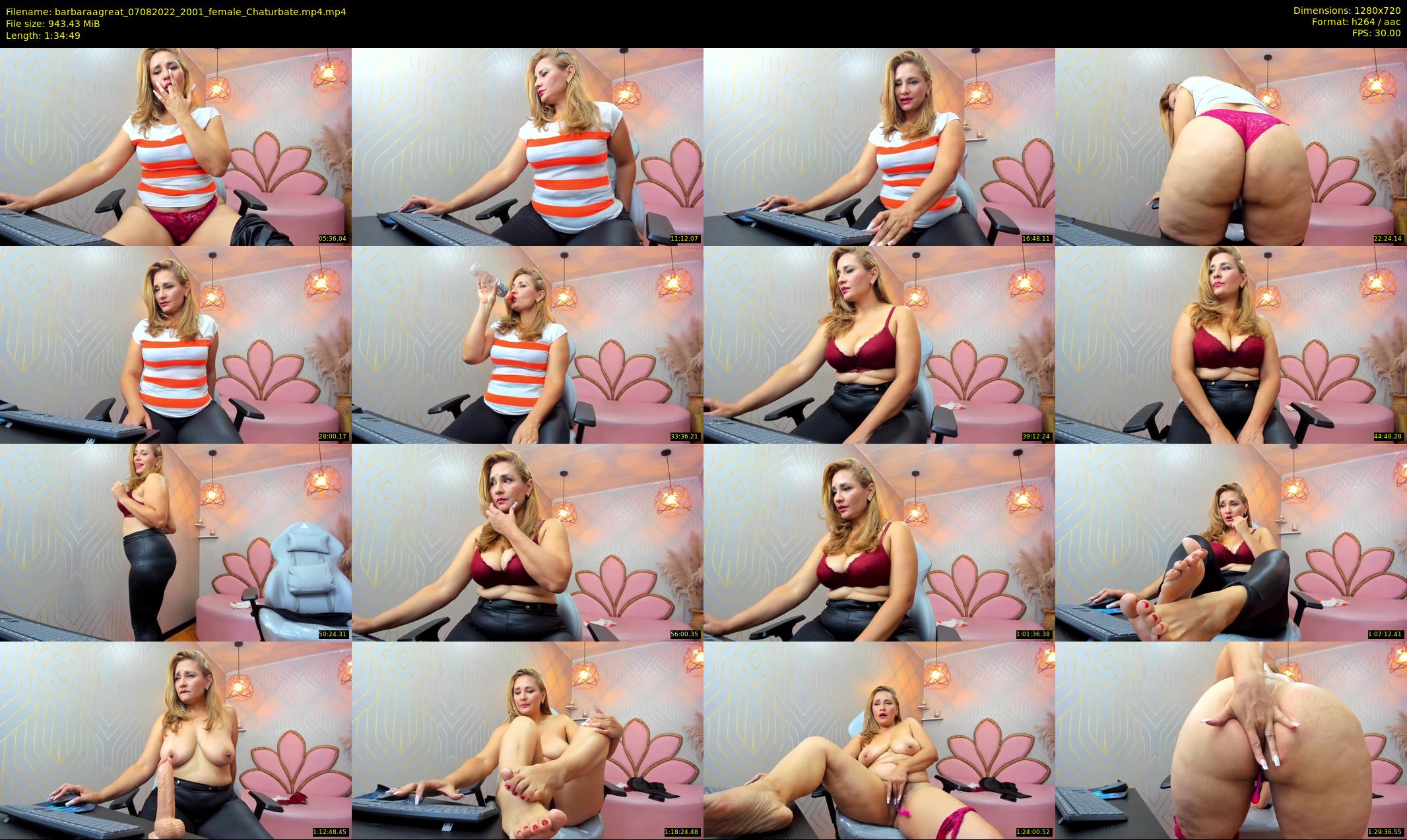 barbaraagreat — 95 minute Chaturbate female cam show recording, 720p, Aug 7, 2022