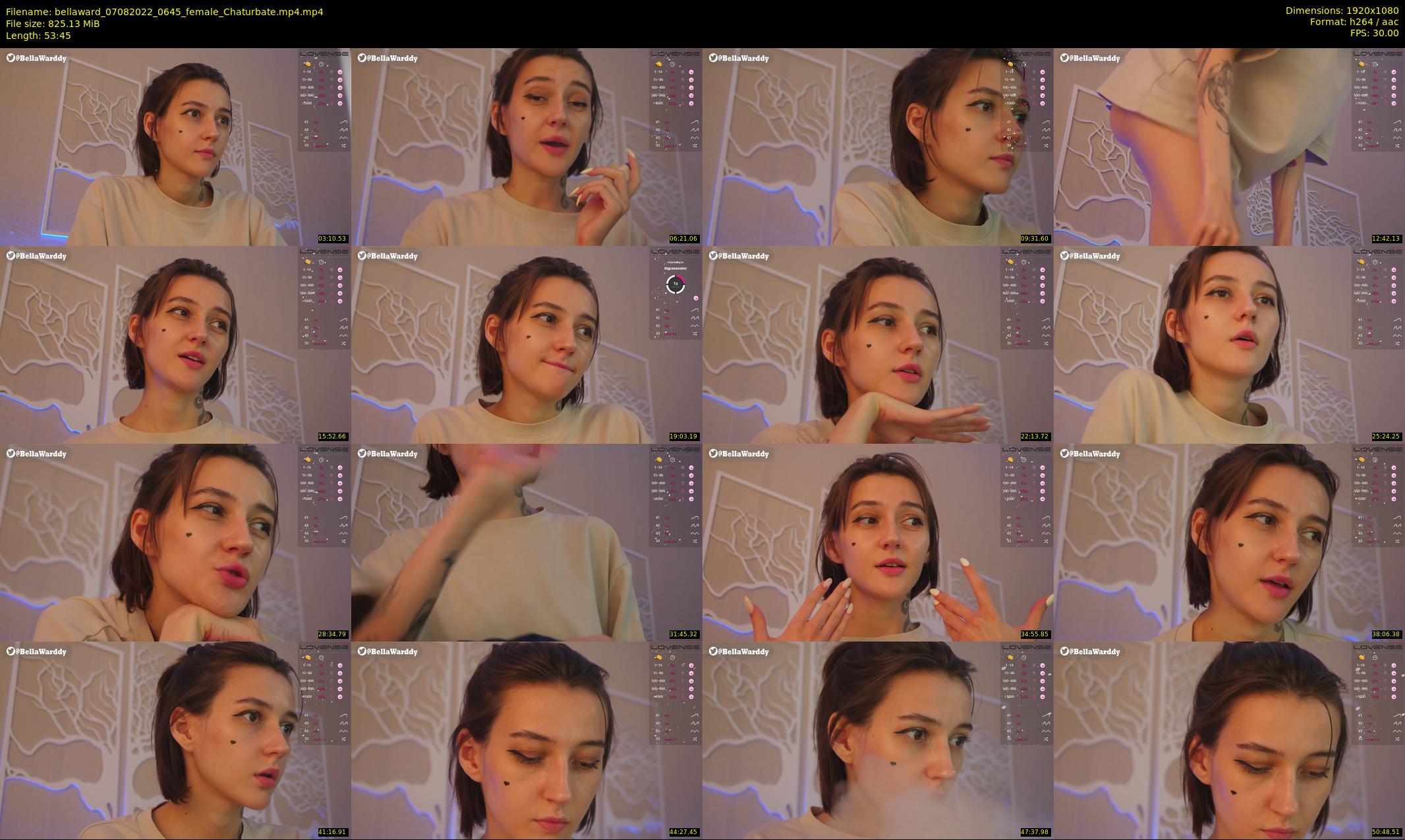 bellaward — 54 minute Chaturbate female cam show recording, 1080p, Aug 7, 2022