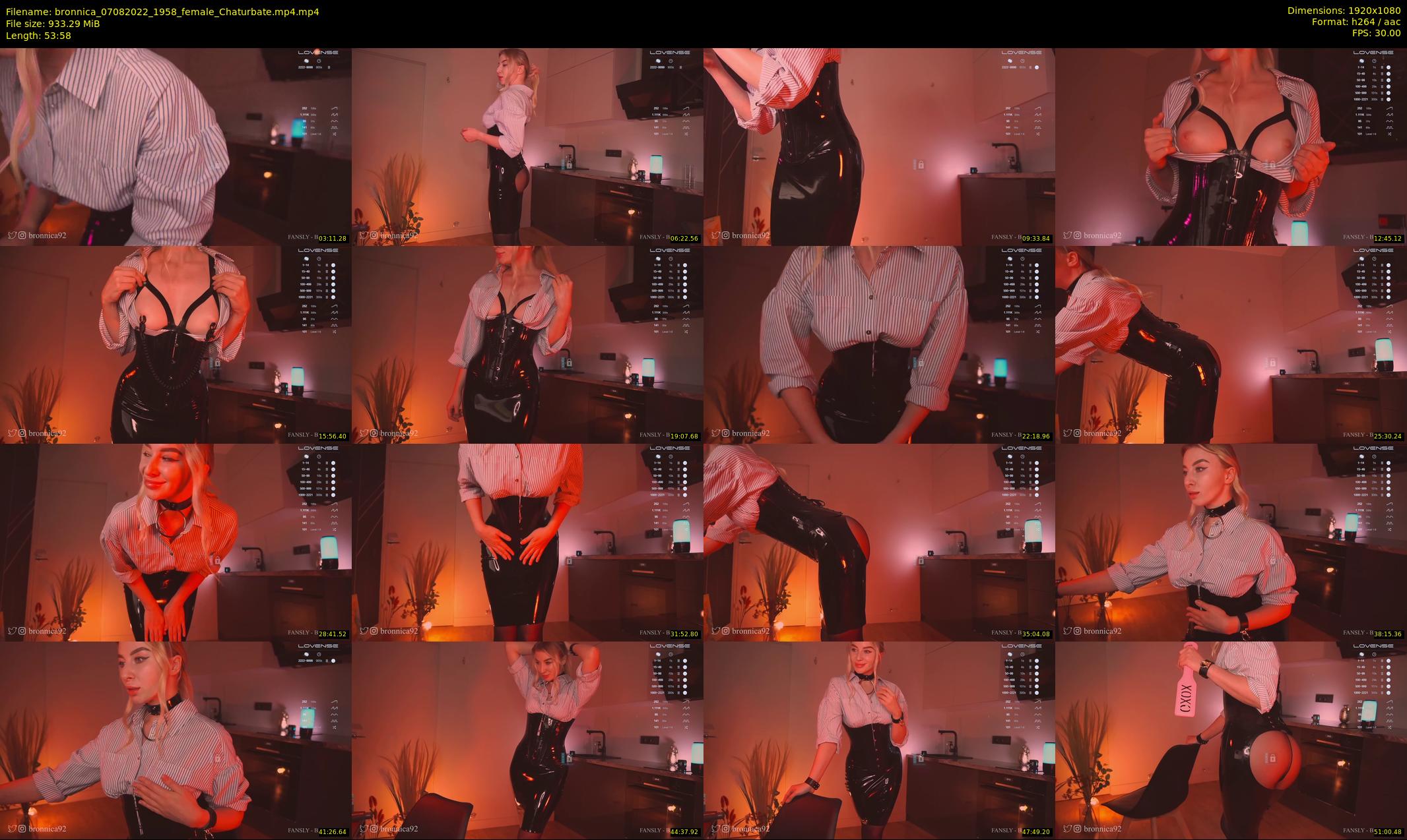 bronnica — 54 minute Chaturbate female cam show recording, 1080p, Aug 7, 2022