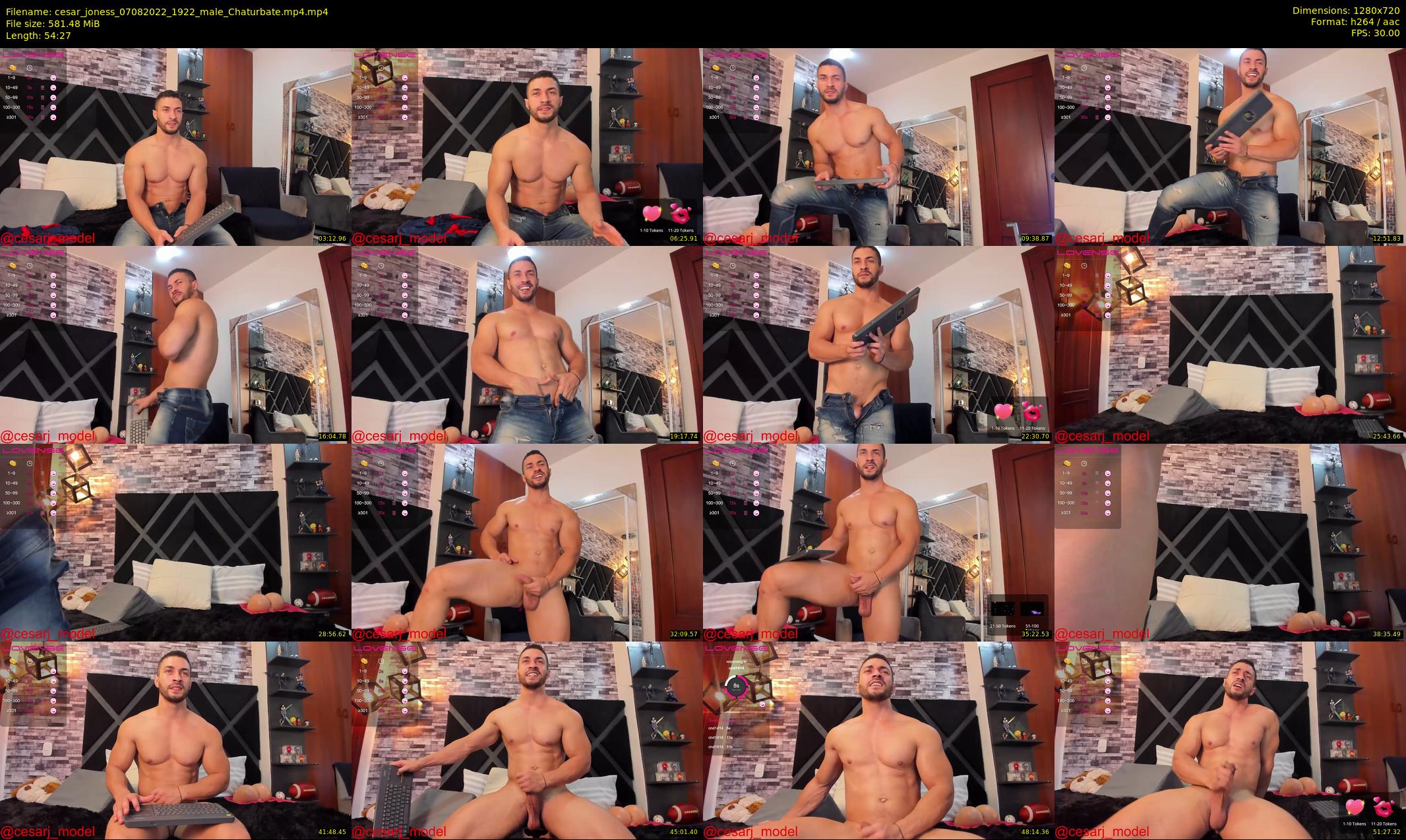 cesar_joness — 55 minute Chaturbate male cam show recording, 720p, Aug 7, 2022