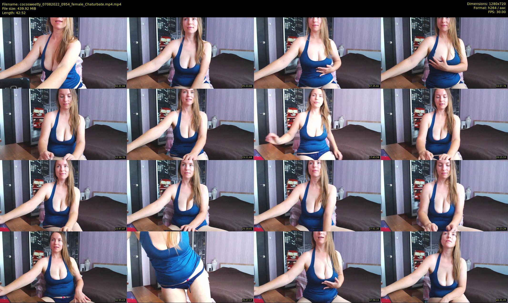 cocosweetty — 43 minute Chaturbate female cam show recording, 720p, Aug 7, 2022