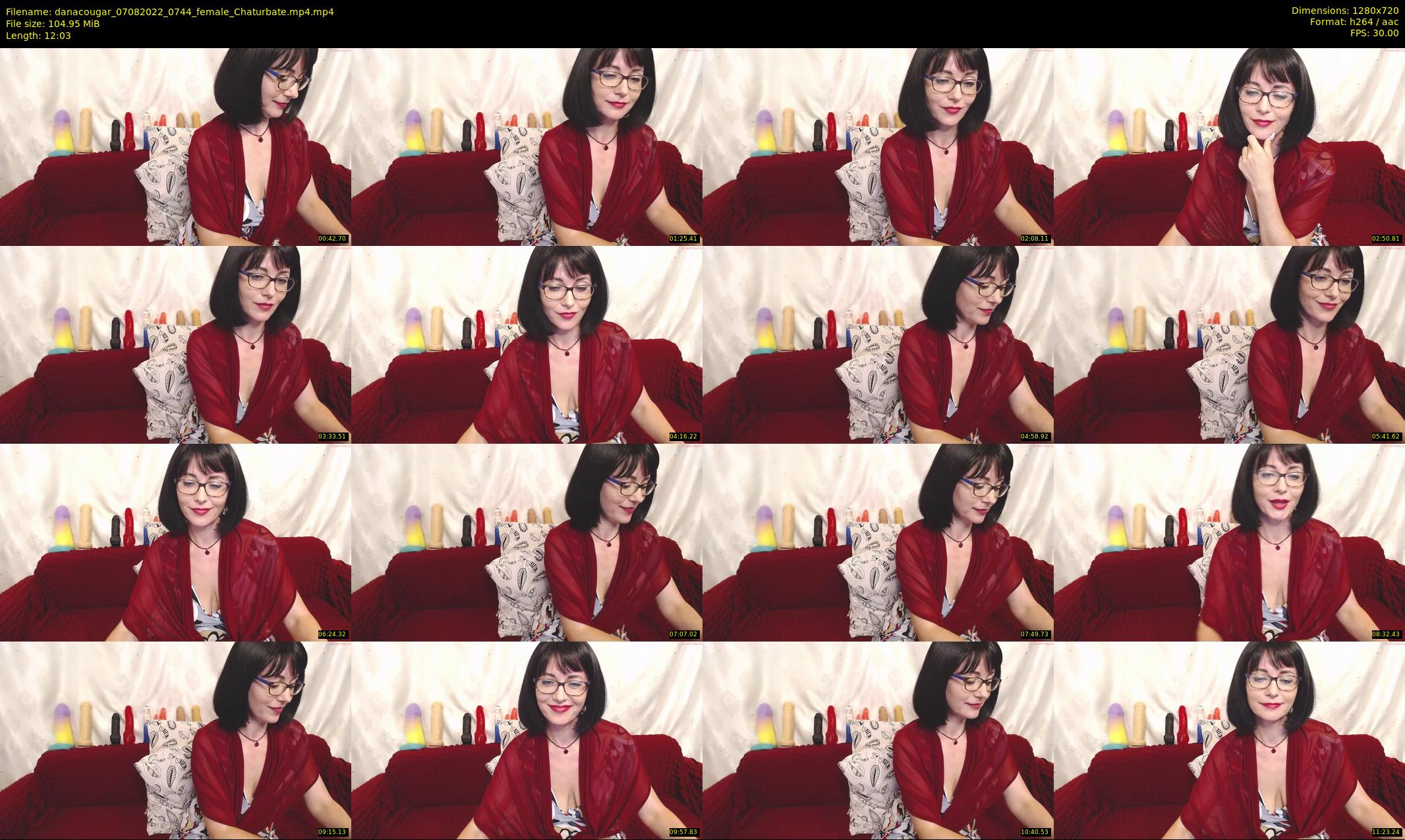 danacougar — 13 minute Chaturbate female cam show recording, 720p, Aug 7, 2022