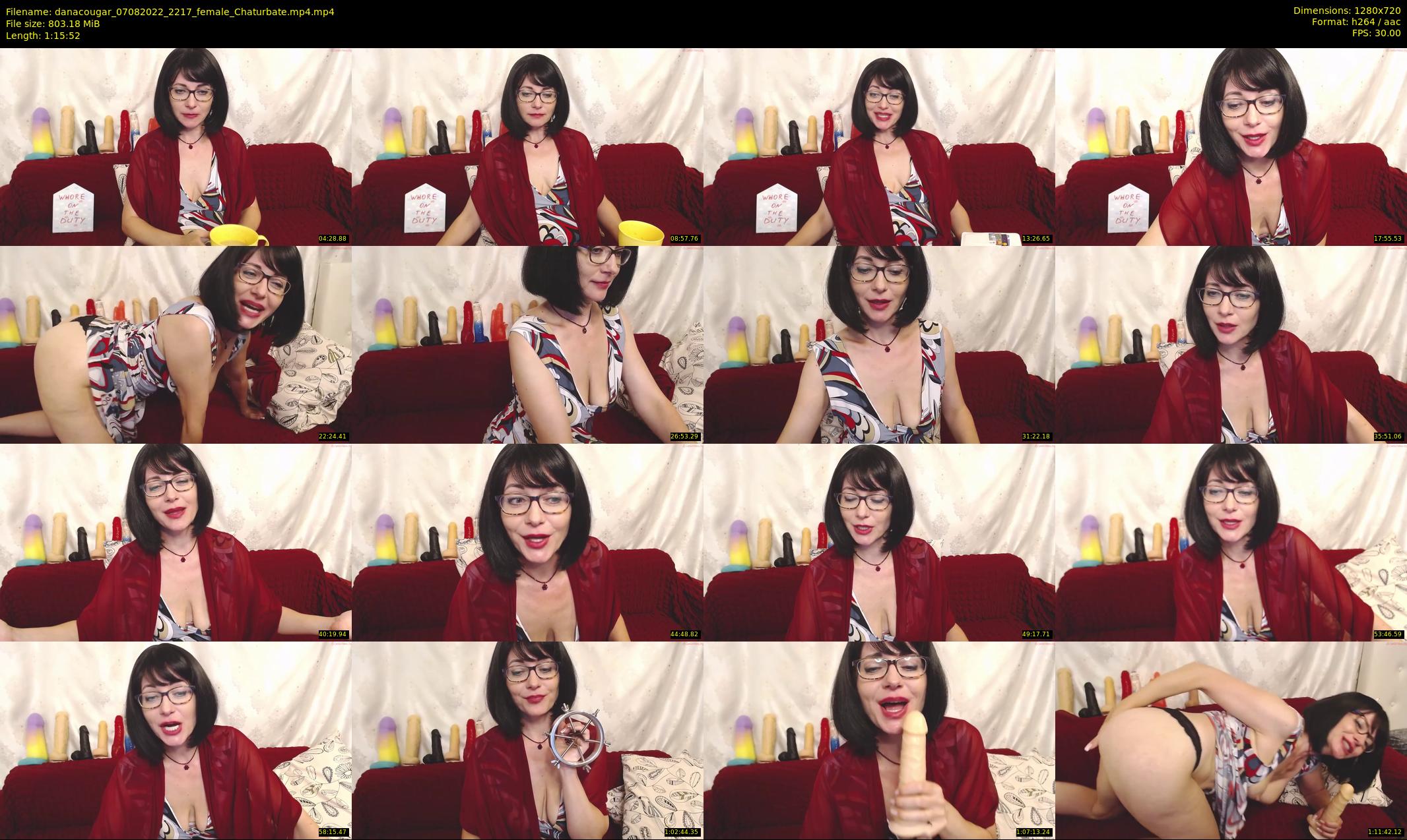 danacougar — 76 minute Chaturbate female cam show recording, 720p, Aug 7, 2022