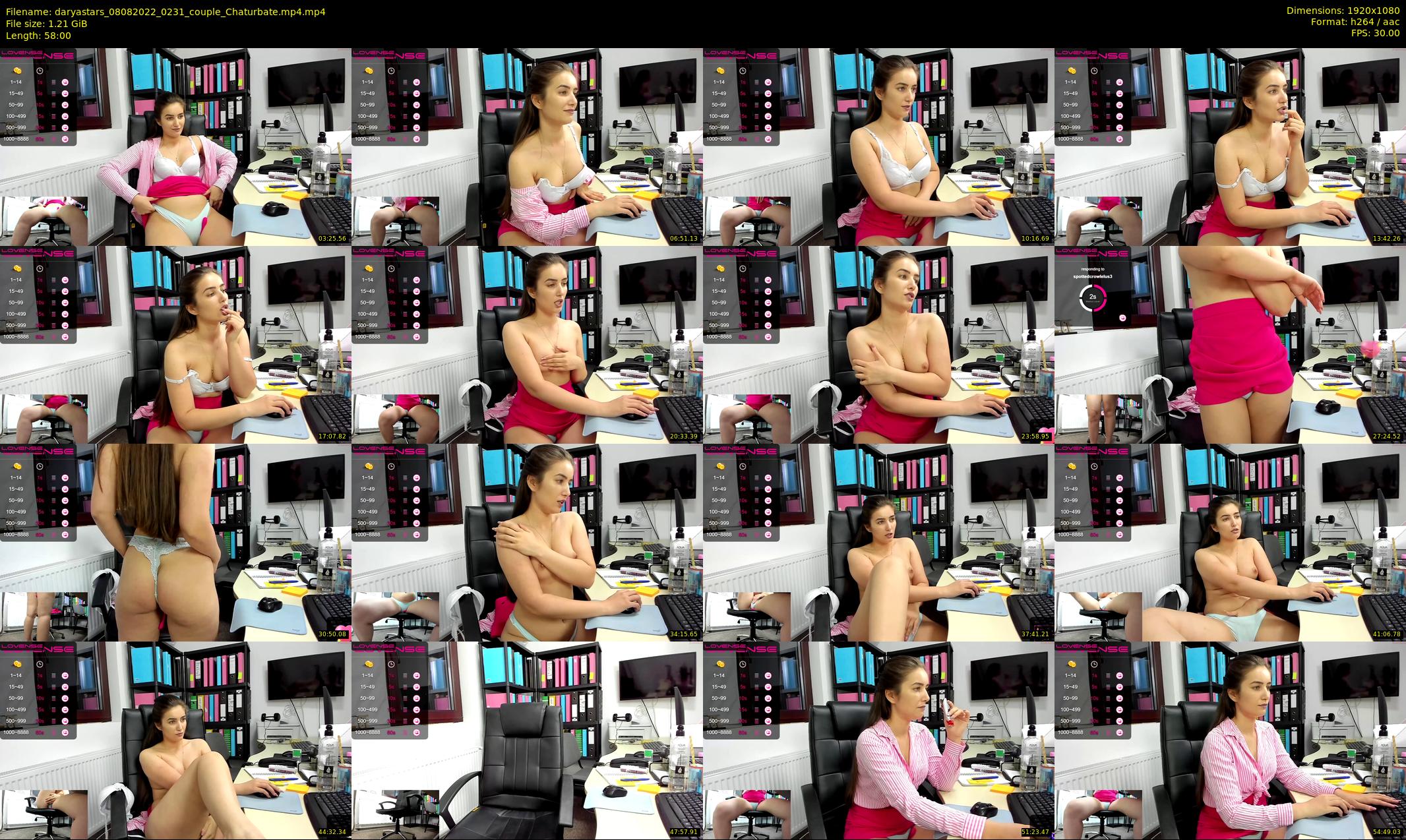daryastars — 58 minute Chaturbate couple cam show recording, 1080p, Aug 8, 2022