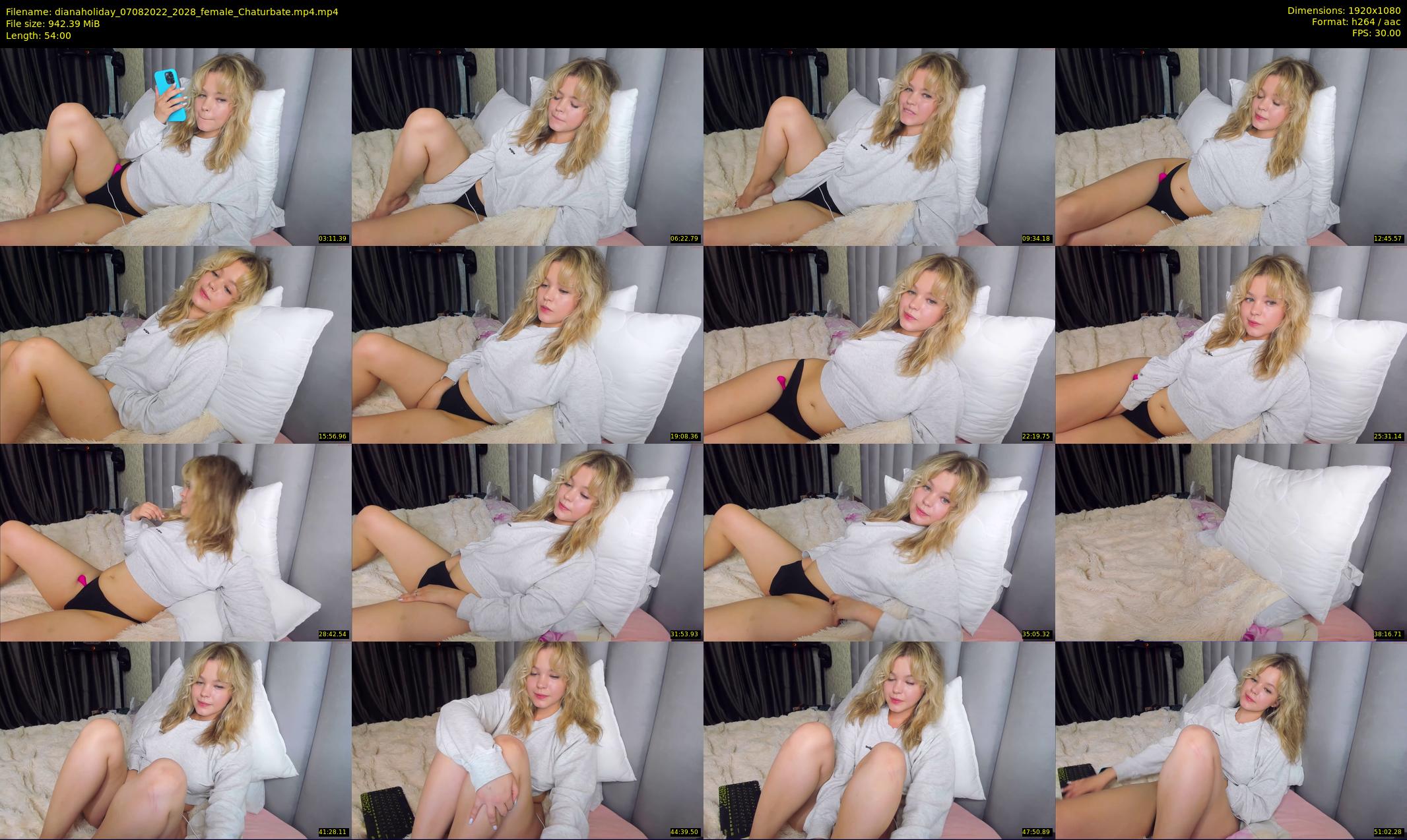 dianaholiday — 54 minute Chaturbate female cam show recording, 1080p, Aug 7, 2022