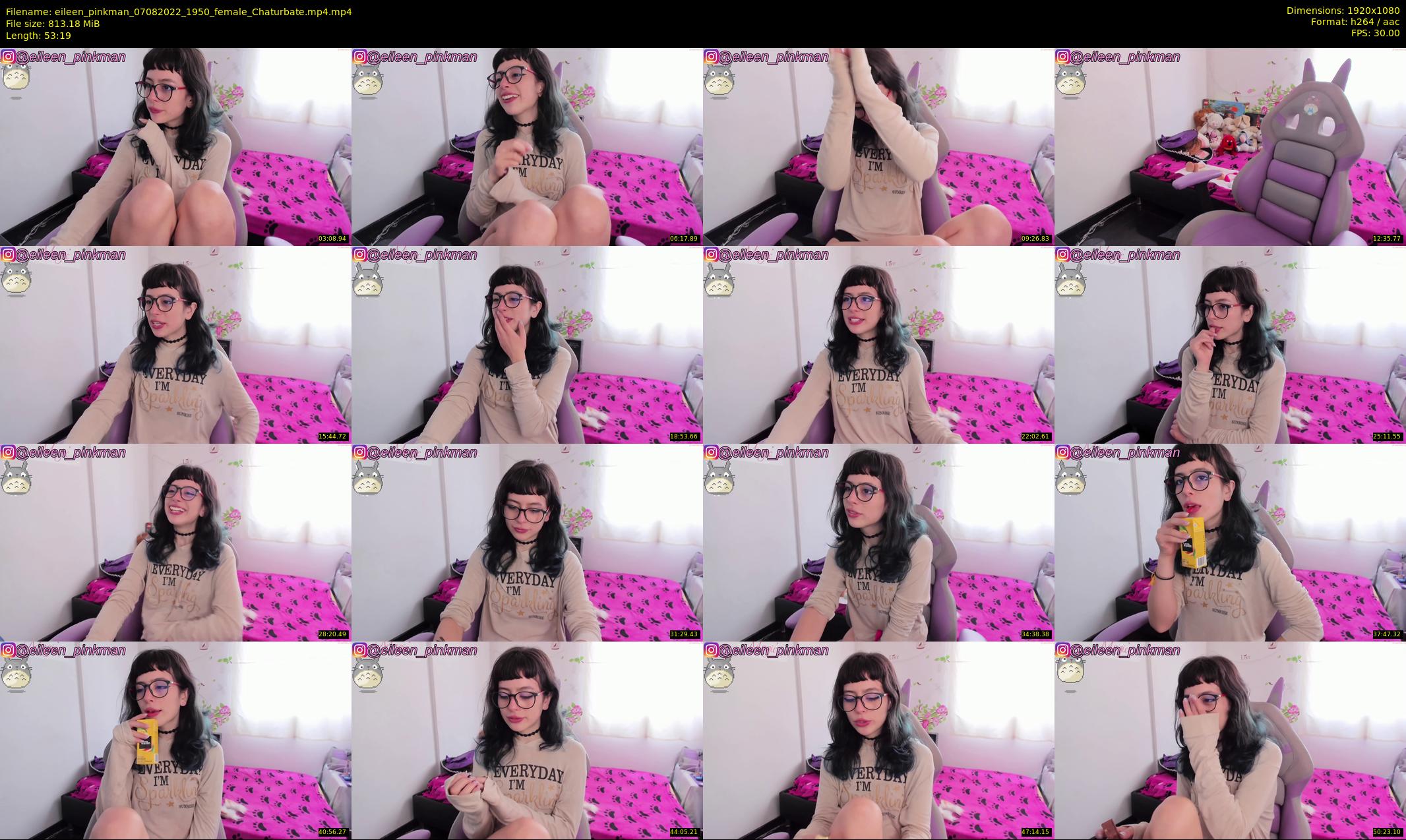 eileen_pinkman — 54 minute Chaturbate female cam show recording, 1080p, Aug 7, 2022