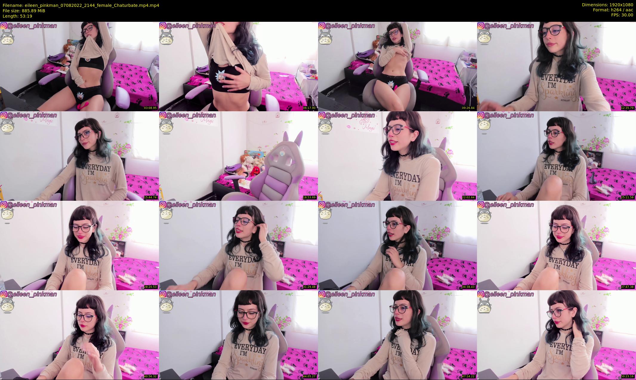 eileen_pinkman — 54 minute Chaturbate female cam show recording, 1080p, Aug 7, 2022