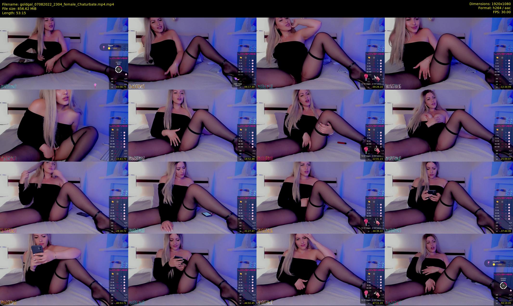 goldgal — 54 minute Chaturbate female cam show recording, 1080p, Aug 7, 2022