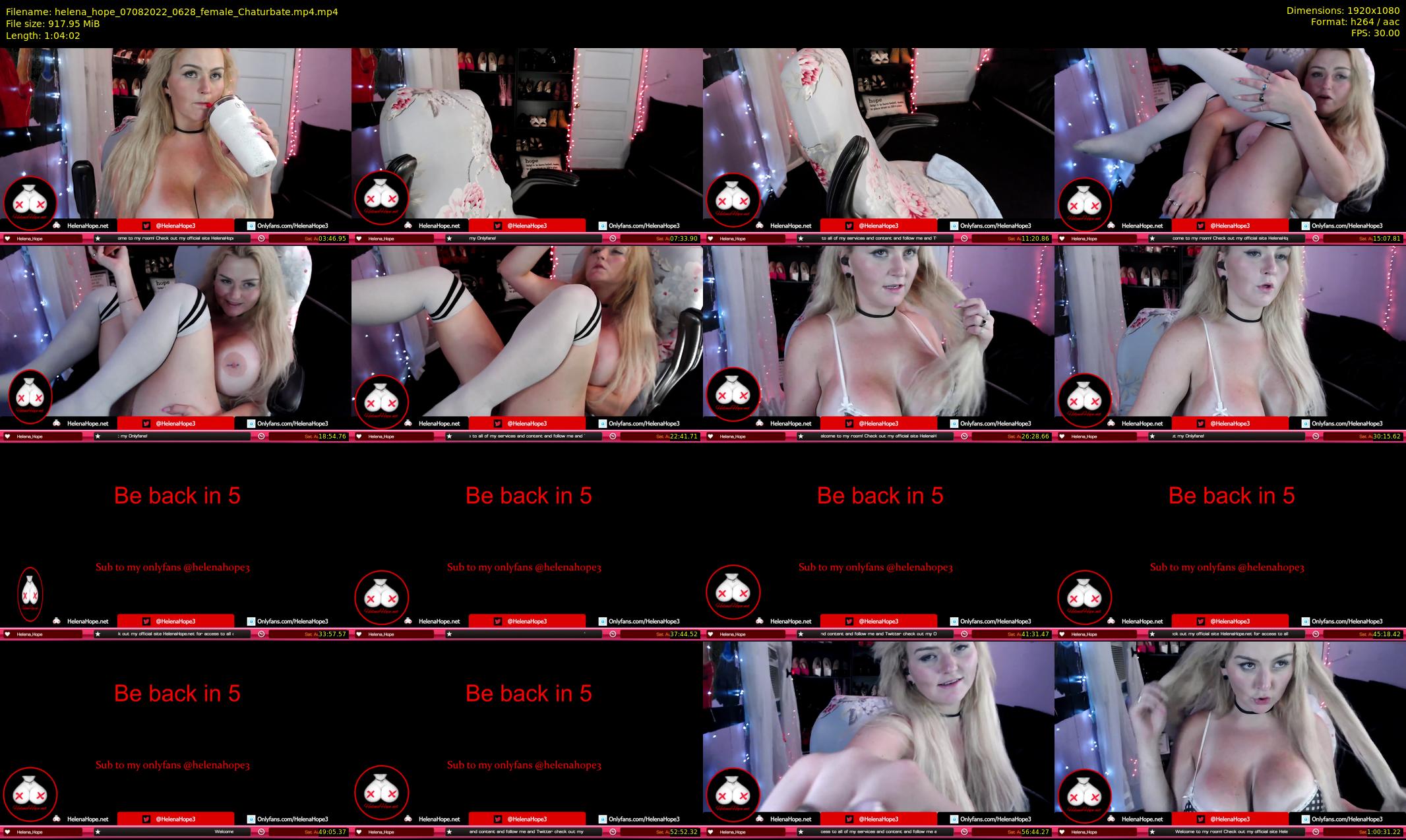 helena_hope — 65 minute Chaturbate female cam show recording, 1080p, Aug 7, 2022