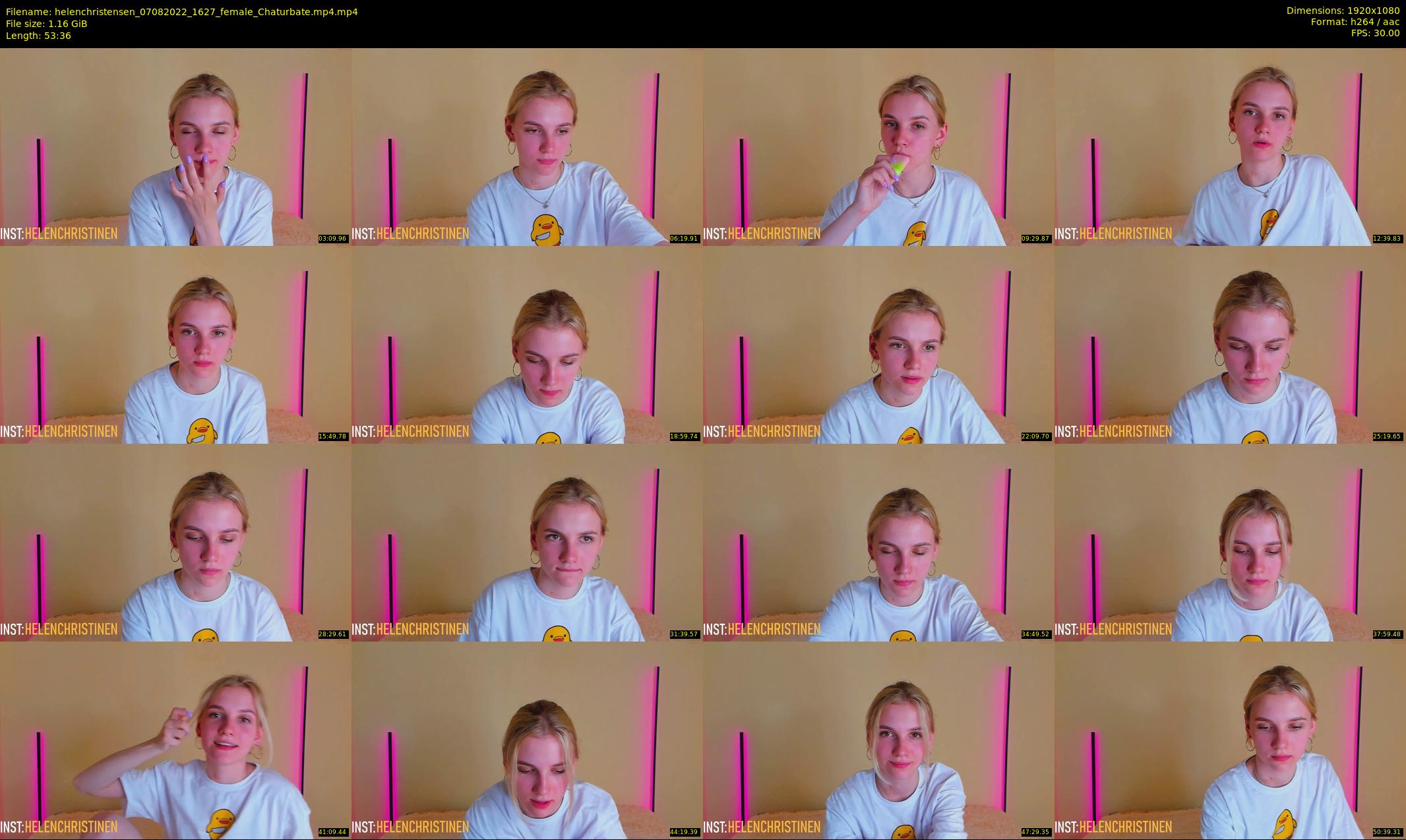 helenchristensen — 54 minute Chaturbate female cam show recording, 1080p, Aug 7, 2022