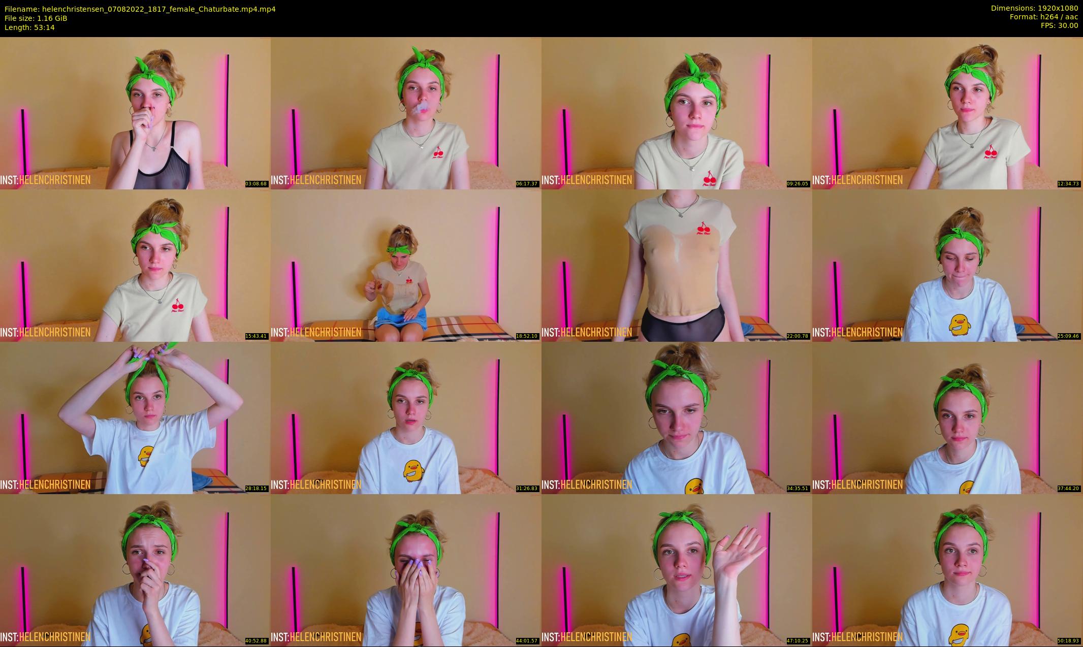 helenchristensen — 54 minute Chaturbate female cam show recording, 1080p, Aug 7, 2022