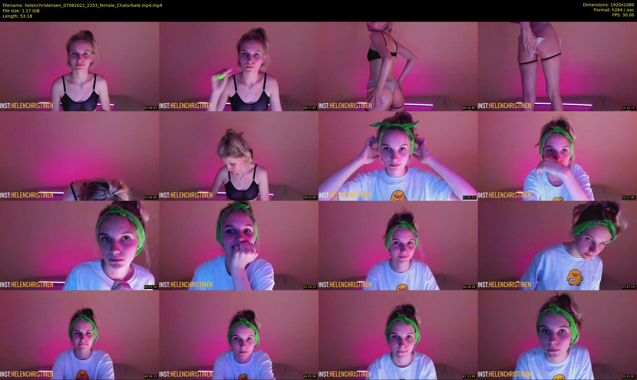 helenchristensen — 54 minute Chaturbate female cam show recording, 1080p, Aug 7, 2022