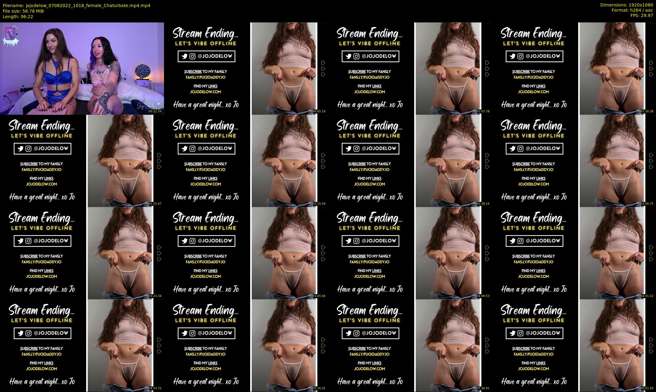 jojodelow — 7 minute Chaturbate female cam show recording, 1080p, Aug 7, 2022