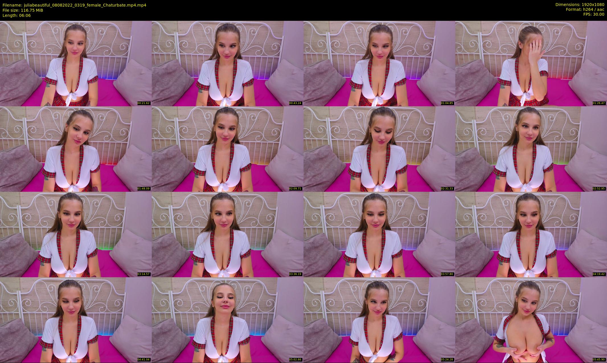 juliabeautiful — 7 minute Chaturbate female cam show recording, 1080p, Aug 8, 2022