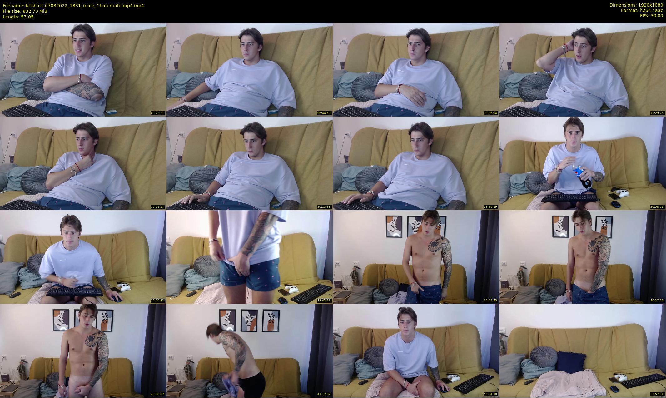 krishort — 58 minute Chaturbate male cam show recording, 1080p, Aug 7, 2022
