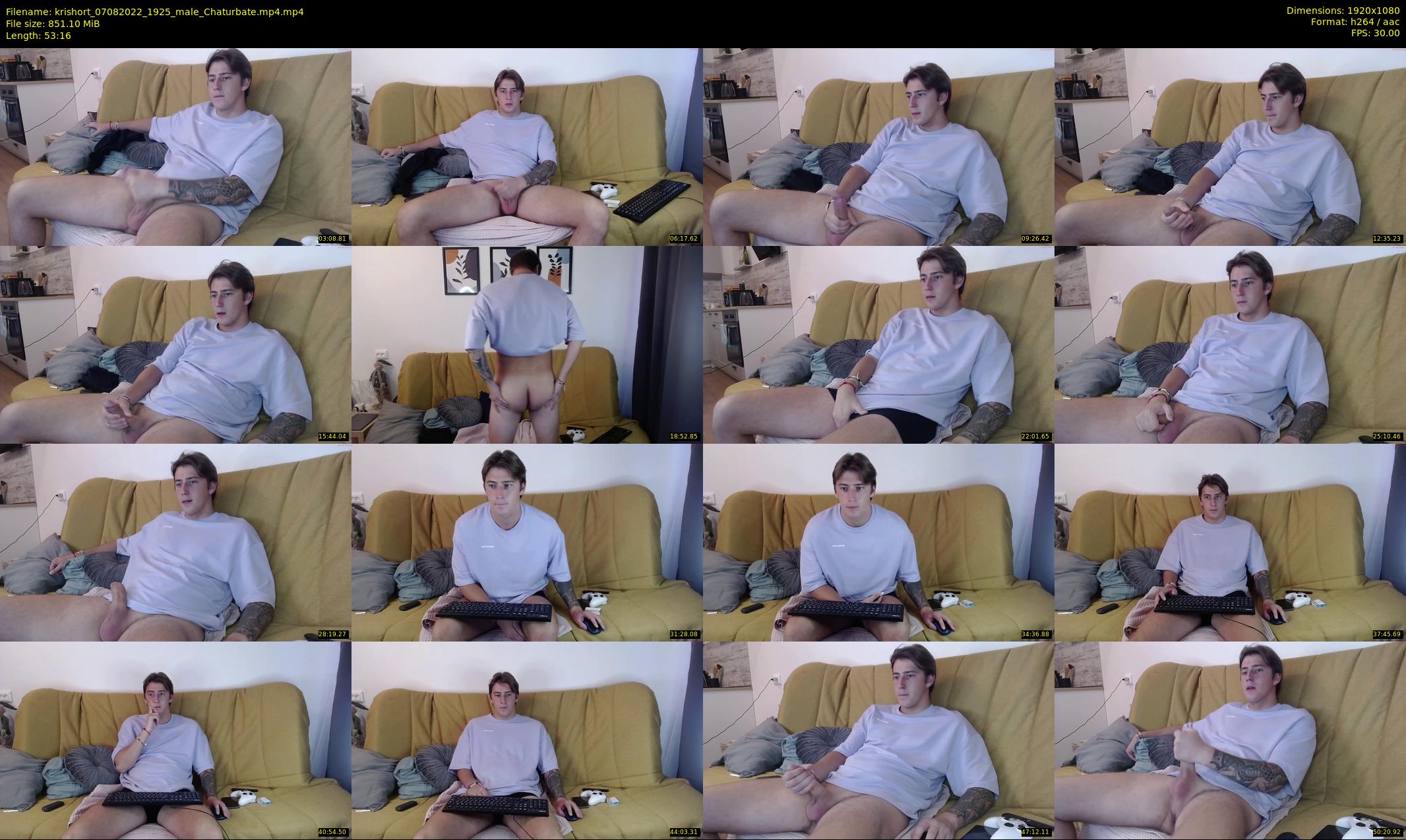 krishort — 54 minute Chaturbate male cam show recording, 1080p, Aug 7, 2022