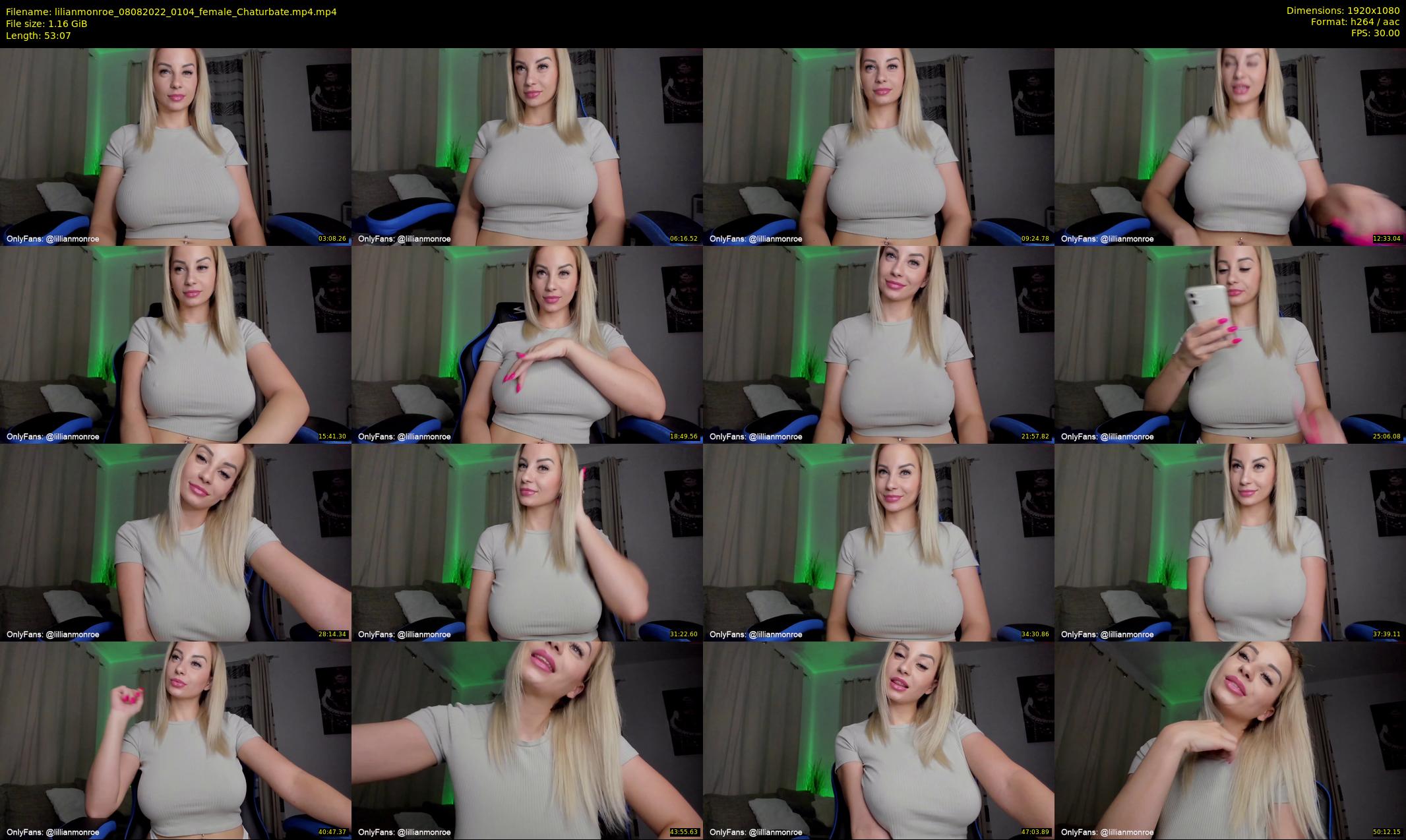 lilianmonroe — 54 minute Chaturbate female cam show recording, 1080p, Aug 8, 2022