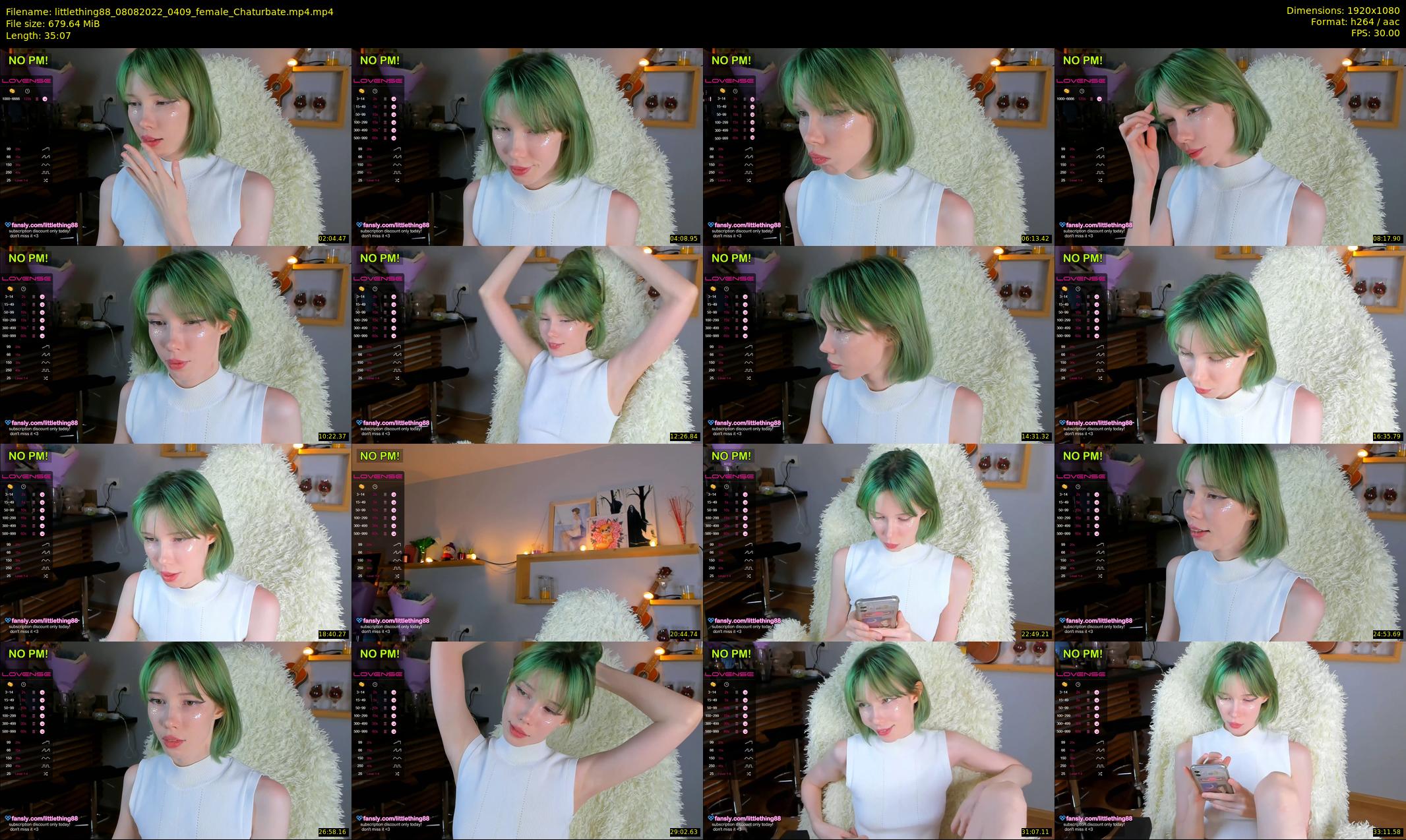 littlething88 — 36 minute Chaturbate female cam show recording, 1080p, Aug 8, 2022