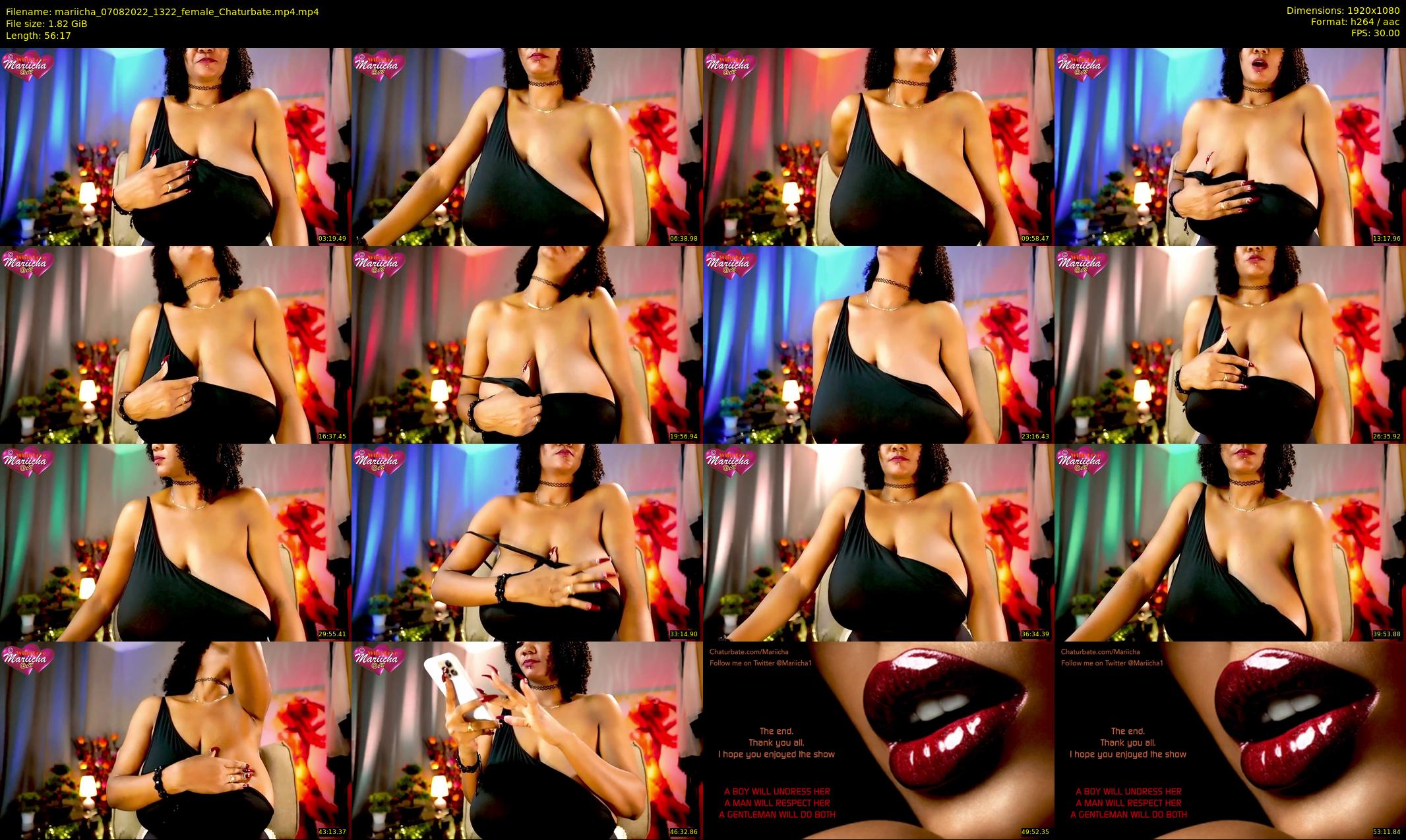 mariicha — 57 minute Chaturbate female cam show recording, 1080p, Aug 7, 2022