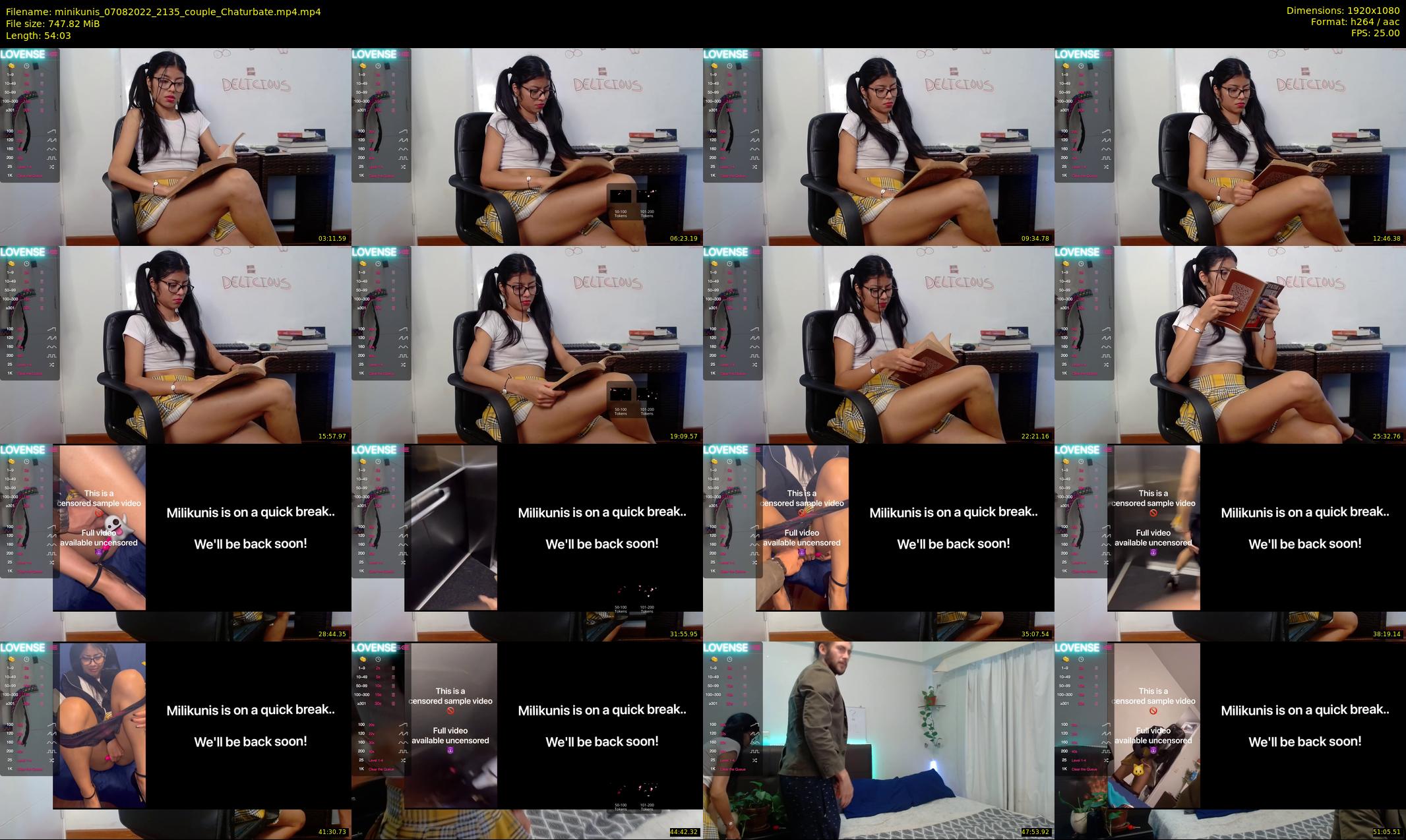 minikunis — 55 minute Chaturbate couple cam show recording, 1080p, Aug 7, 2022