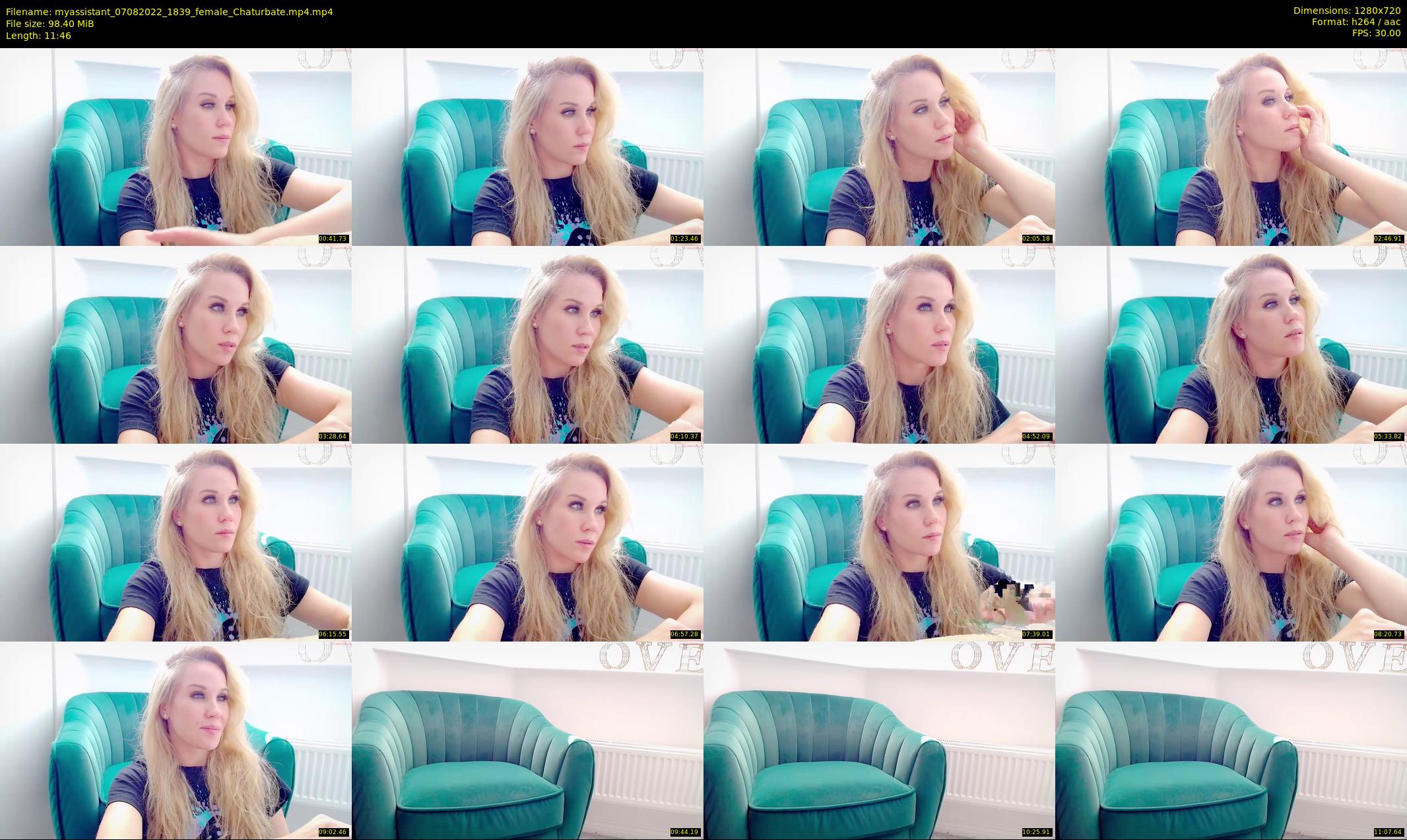 myassistant — 12 minute Chaturbate female cam show recording, 720p, Aug 7, 2022