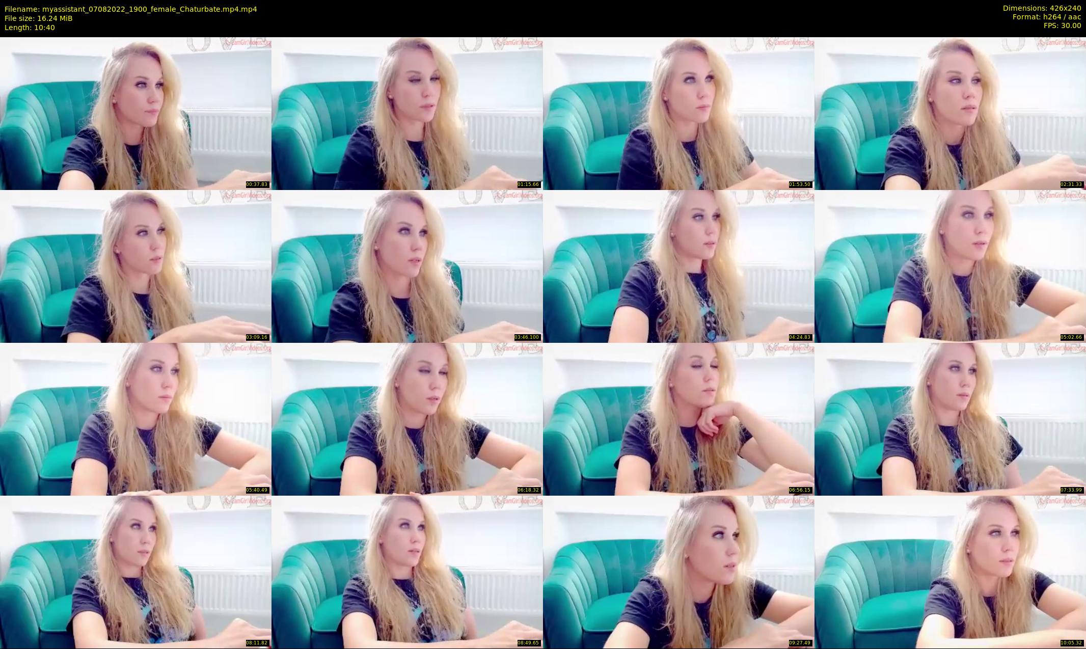 myassistant — 11 minute Chaturbate female cam show recording, SD, Aug 7, 2022