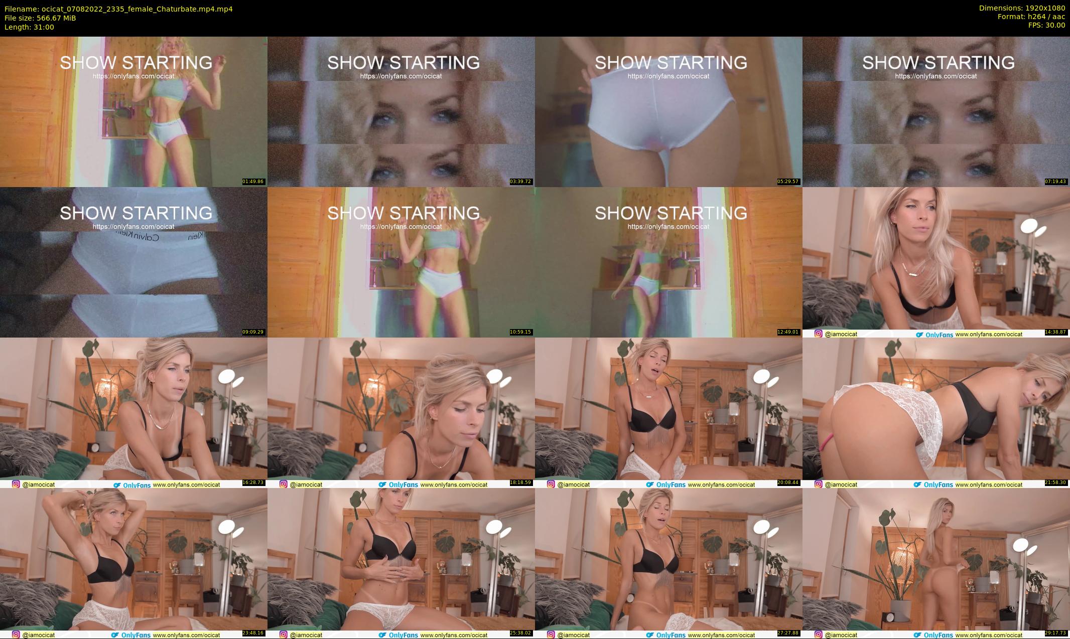 ocicat — 31 minute Chaturbate female cam show recording, 1080p, Aug 7, 2022
