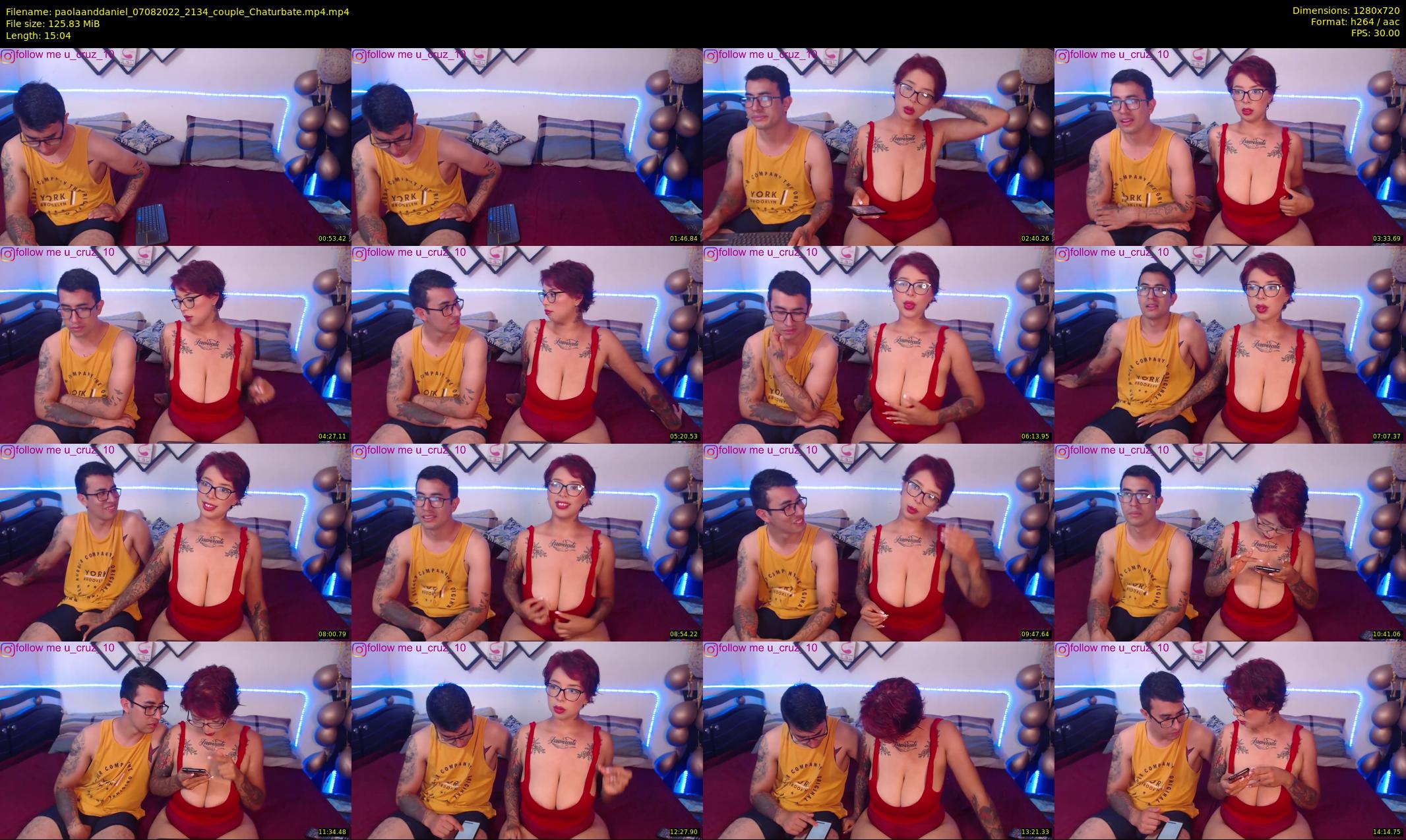 paolaanddaniel — 16 minute Chaturbate couple cam show recording, 720p, Aug 7, 2022