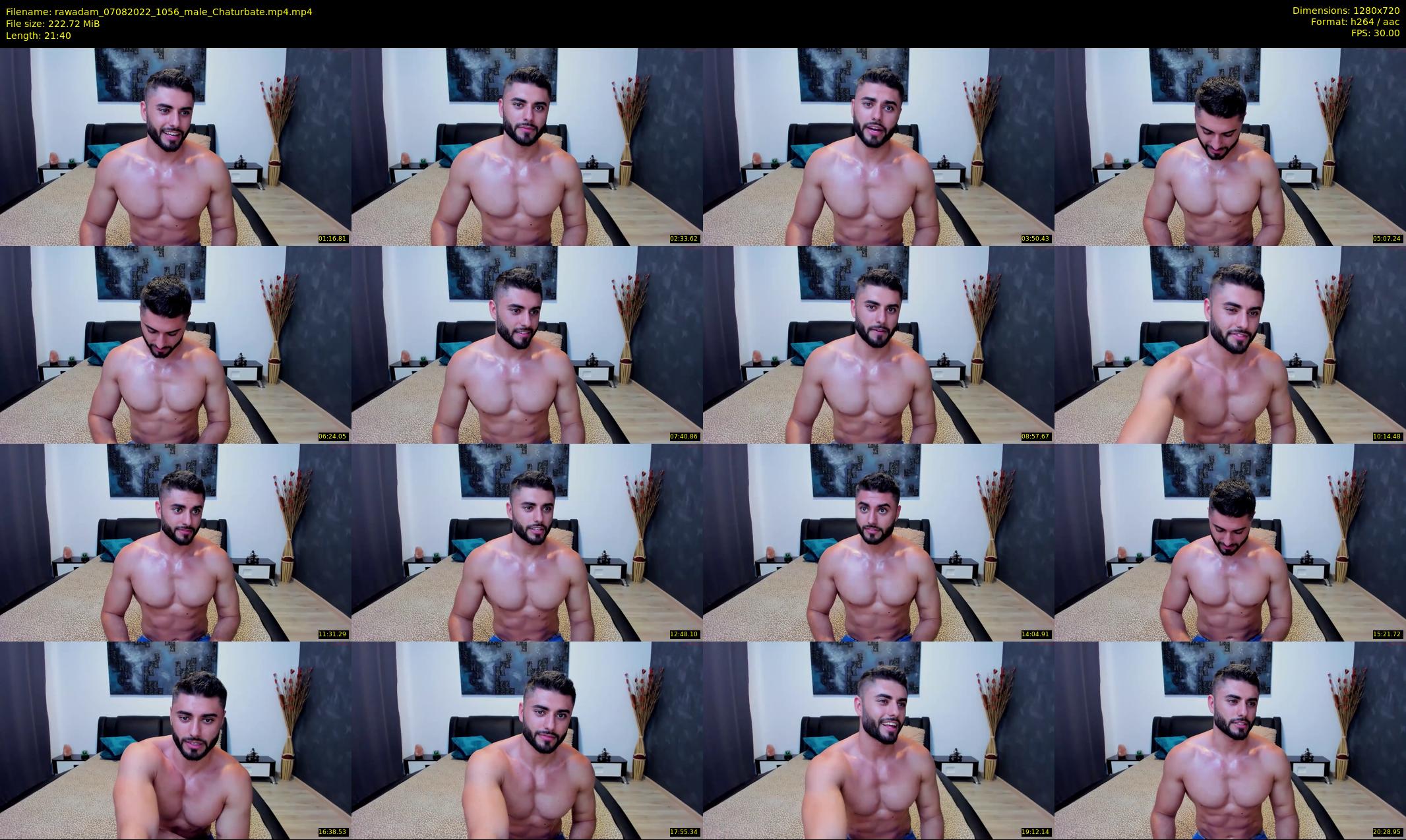 rawadam — 22 minute Chaturbate male cam show recording, 720p, Aug 7, 2022