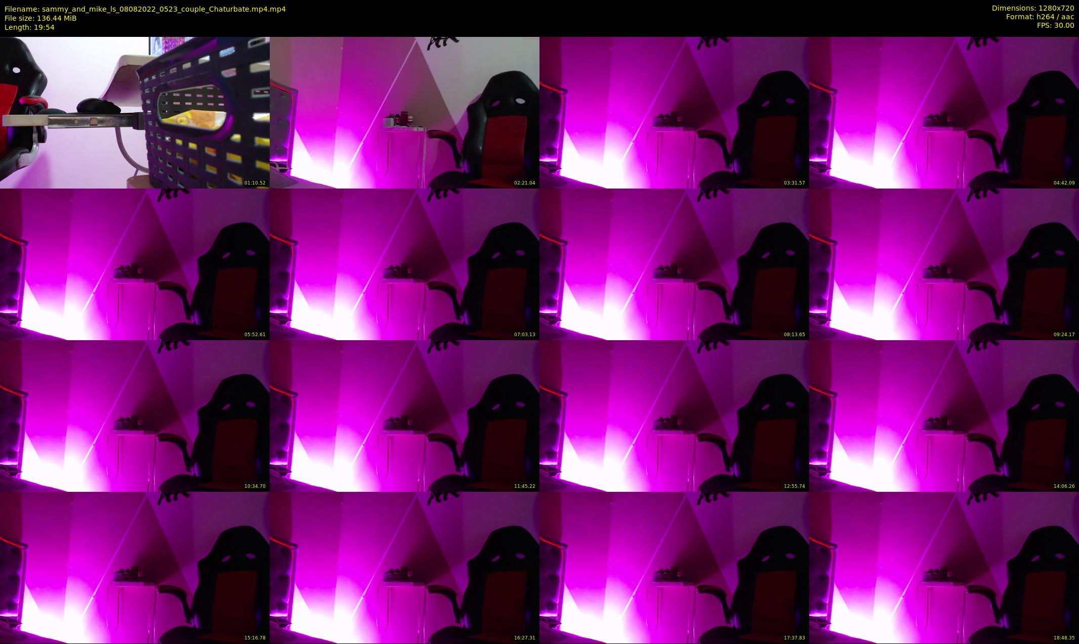 sammy_and_mike_ls — 20 minute Chaturbate couple cam show recording, 720p, Aug 8, 2022